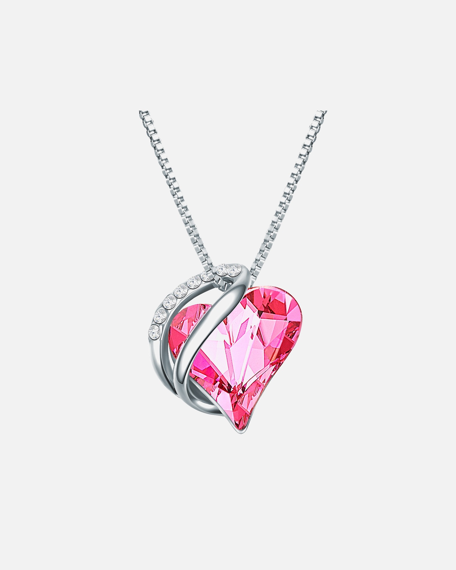 Collier for FemmeRafaela DonataCollier en argent Coeur orné de cristaux Swarovski® Orné de cristaux Swarovski® en Rose45,0 cm Basiskette + 5,0 cm Verlängerung