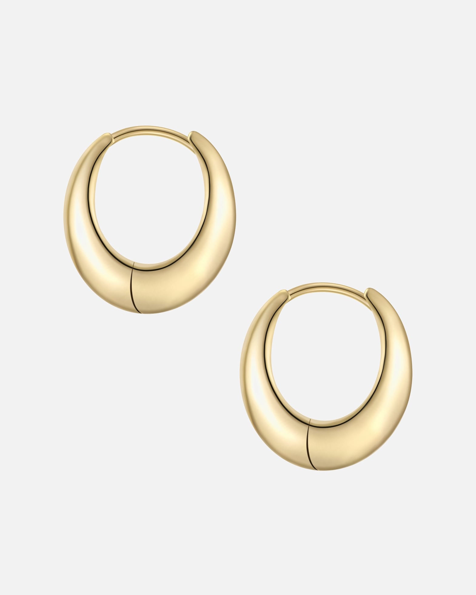 Creolen für Weiblich Yokoamii Creolen aus Messing in gelbgold 16,6 mm