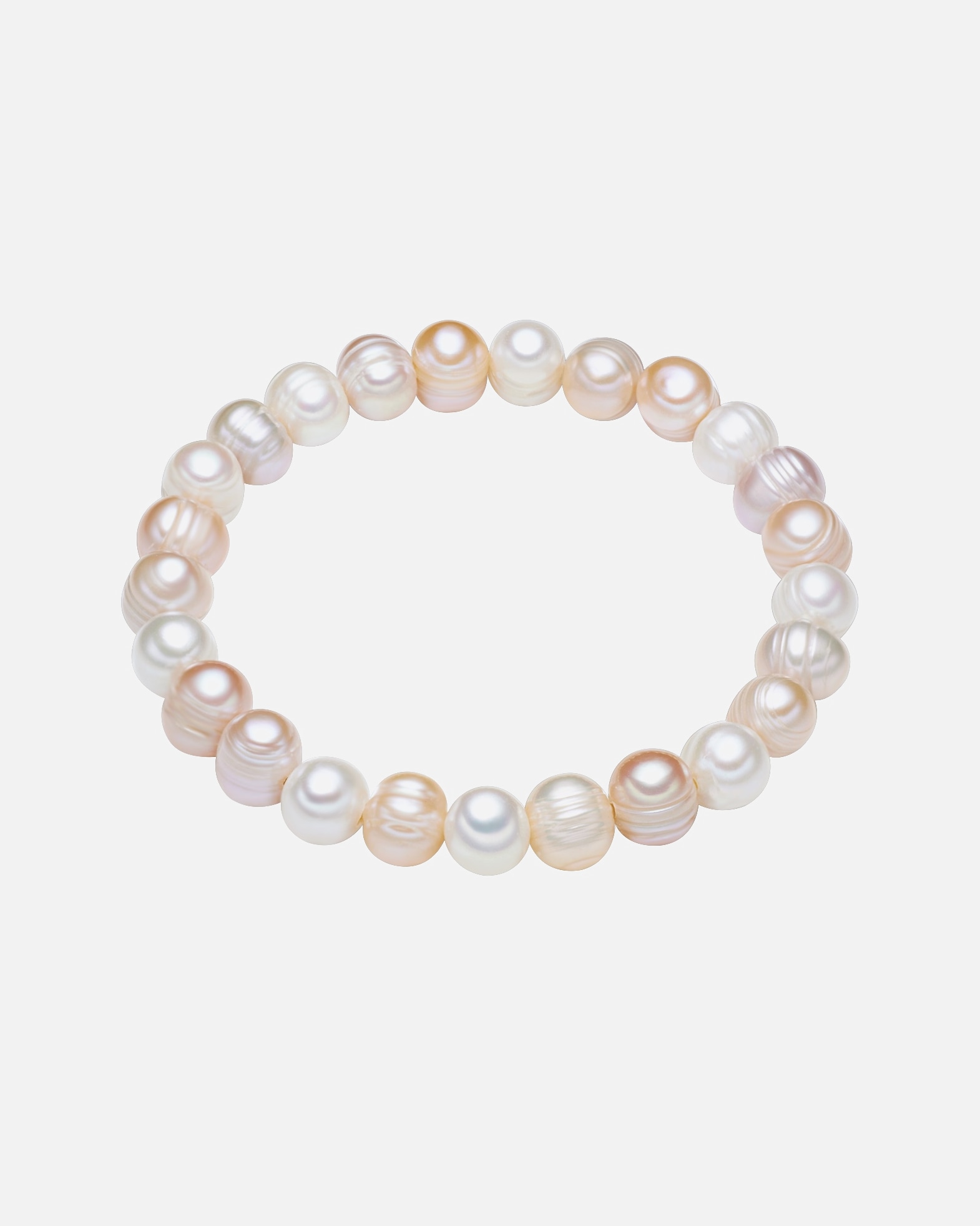 Armband für Weiblich Lulu & Jane Perlen-Armband aus Süßwasser-Zuchtperlen in multicolor mit potato Perlen 17,0