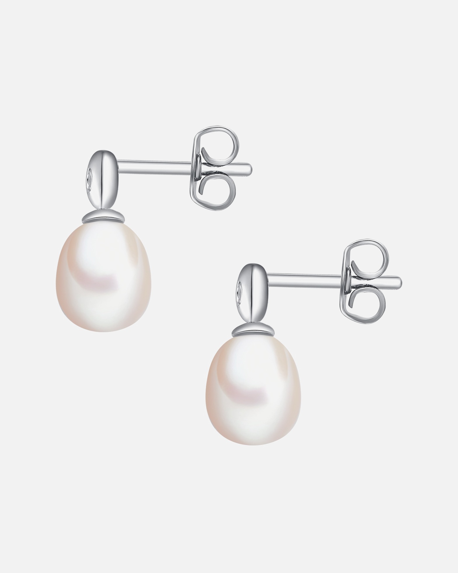 Boucle d'oreilles for FemmeLulu & JaneBoucles d´oreilles Argent sterling Diamant Perle de culture d'eau douce en Argent12,9 mm