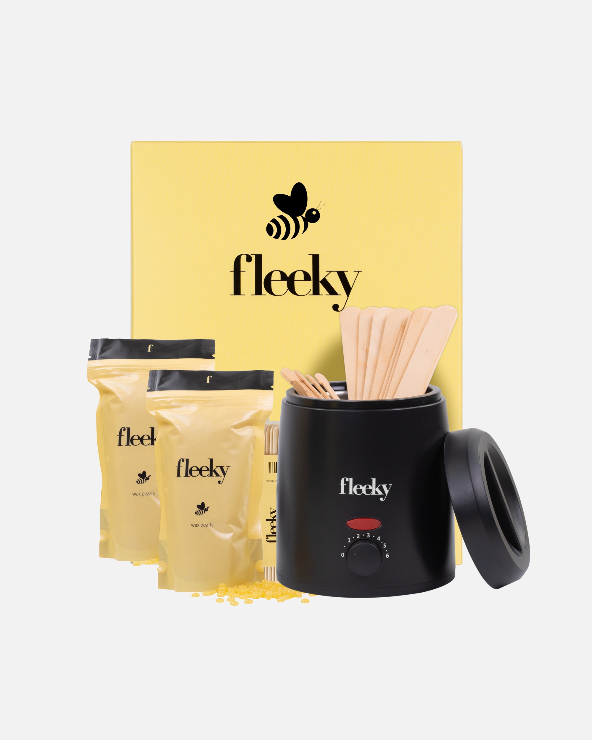 Outils dépilatoires for UnisexeFleekyKit d'Épilation Complet - Chauffe-Cire avec Perles1 pièce