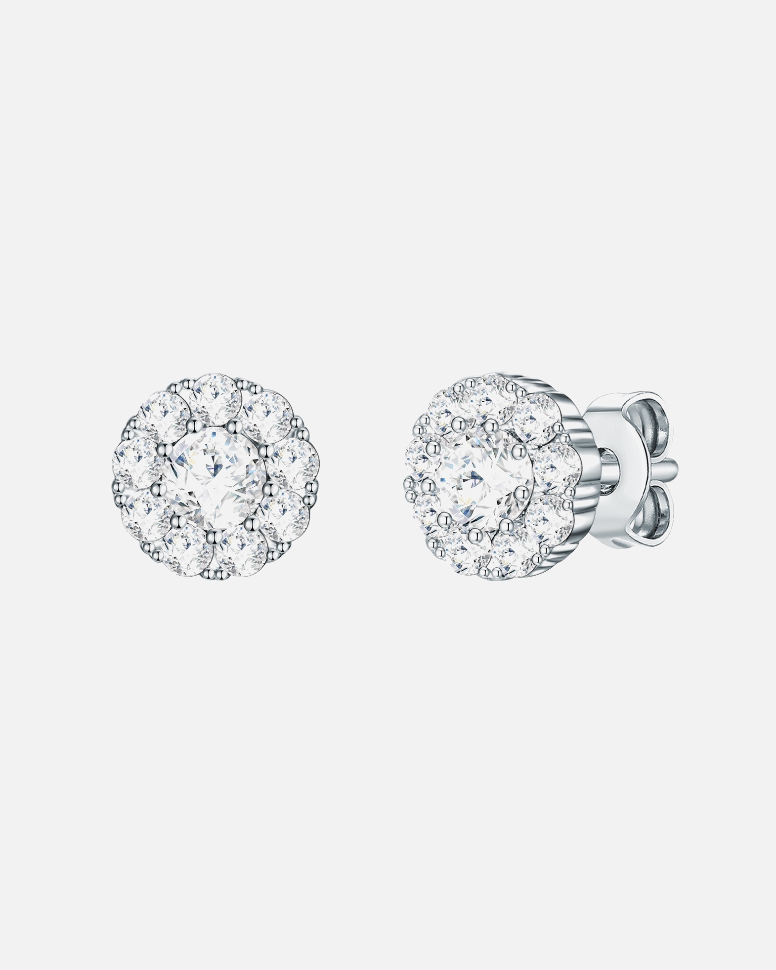 Boucle d'oreilles for FemmeLulu & JaneClous d'oreilles à cristaux Swarovski® Laiton Orné de cristaux Swarovski® en Argent8,2 mm