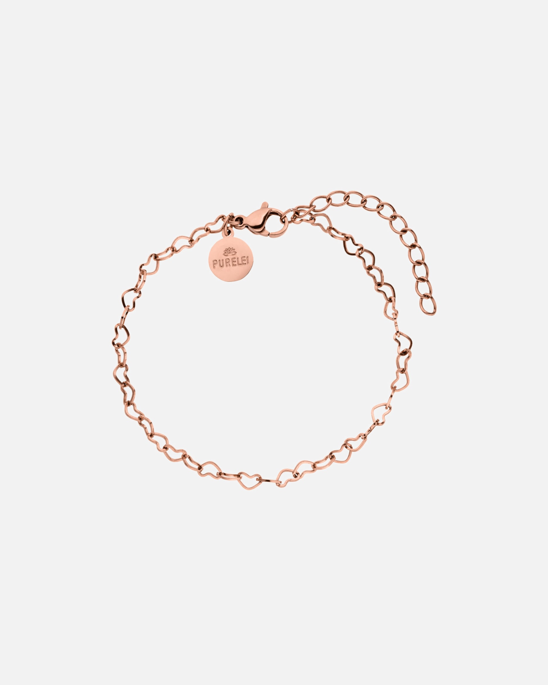 Bracelet for UnisexePureleiHeart Bracelet 100% acier inoxydableOr Rose