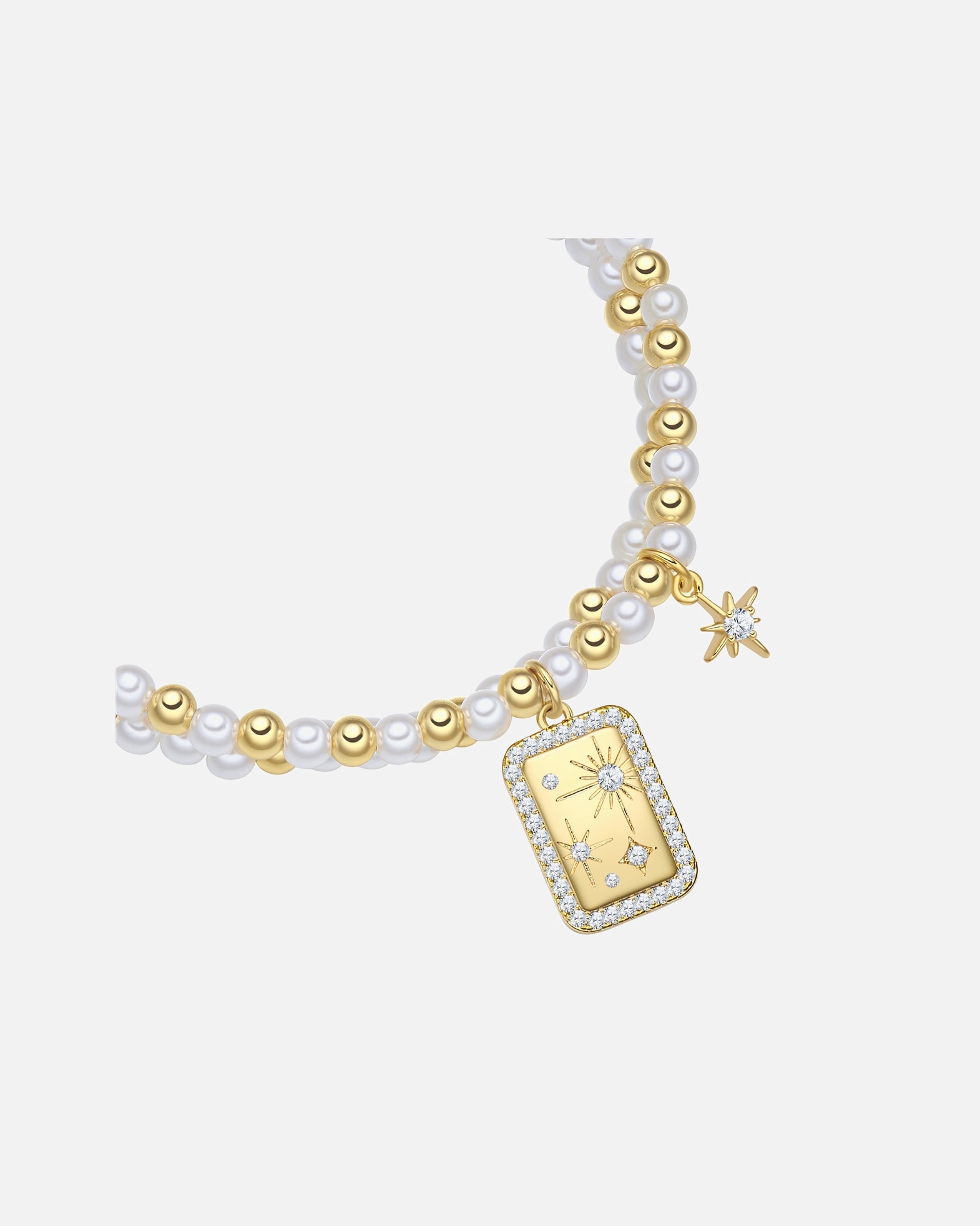 Bracelet for FemmeYokoamiiBracelet Étoiles en Laiton en Or jaune16,0 - 21,0 cm, flexibel einstellbar