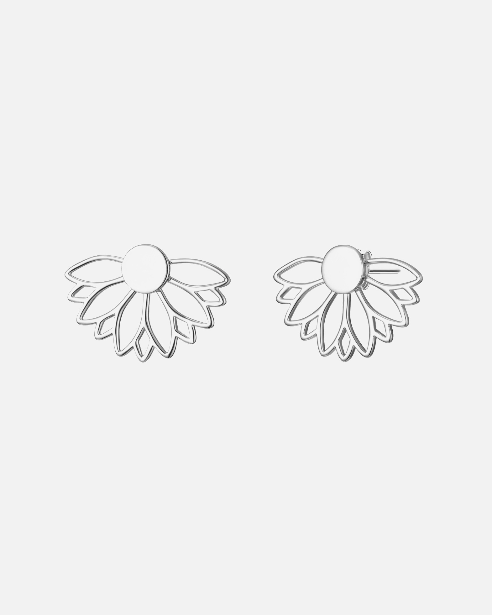Boucle d'oreilles for FemmePuces d'oreilles en argent Fleur de lotus Argent sterling en Argent16,4 mm