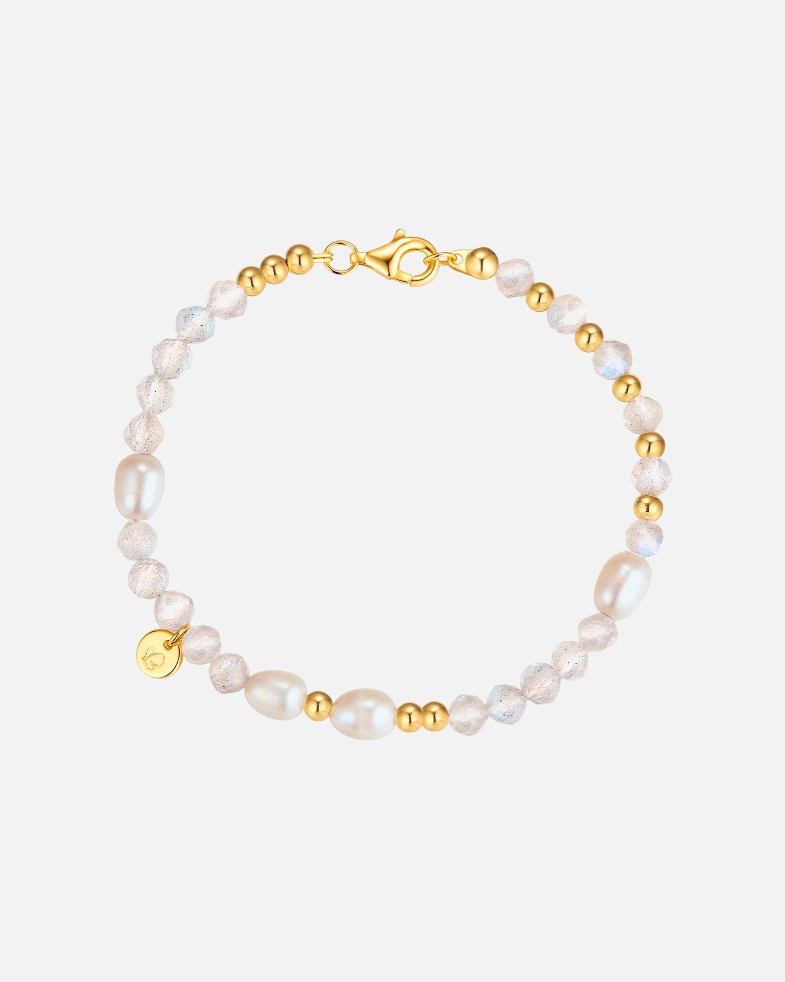 Bracelet for FemmeSüßwasser-Zuchtperle en Edelsteinarmband en Armband17 cm