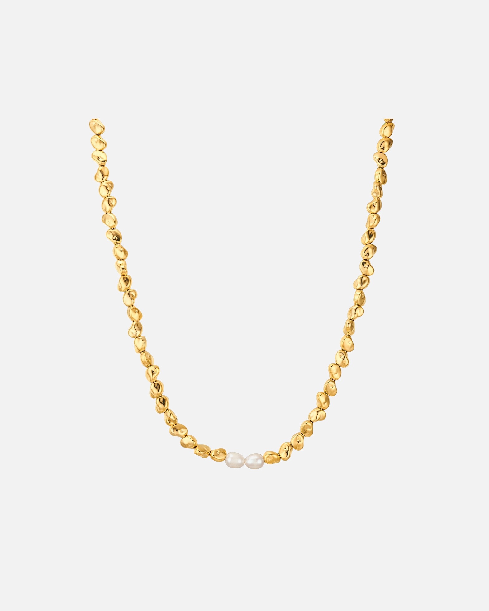 Collier for FemmeChaîne Métal Perle de culture d'eau douce en Or jaune43,5 cm Basiskette + 5,0 cm Verlängerung