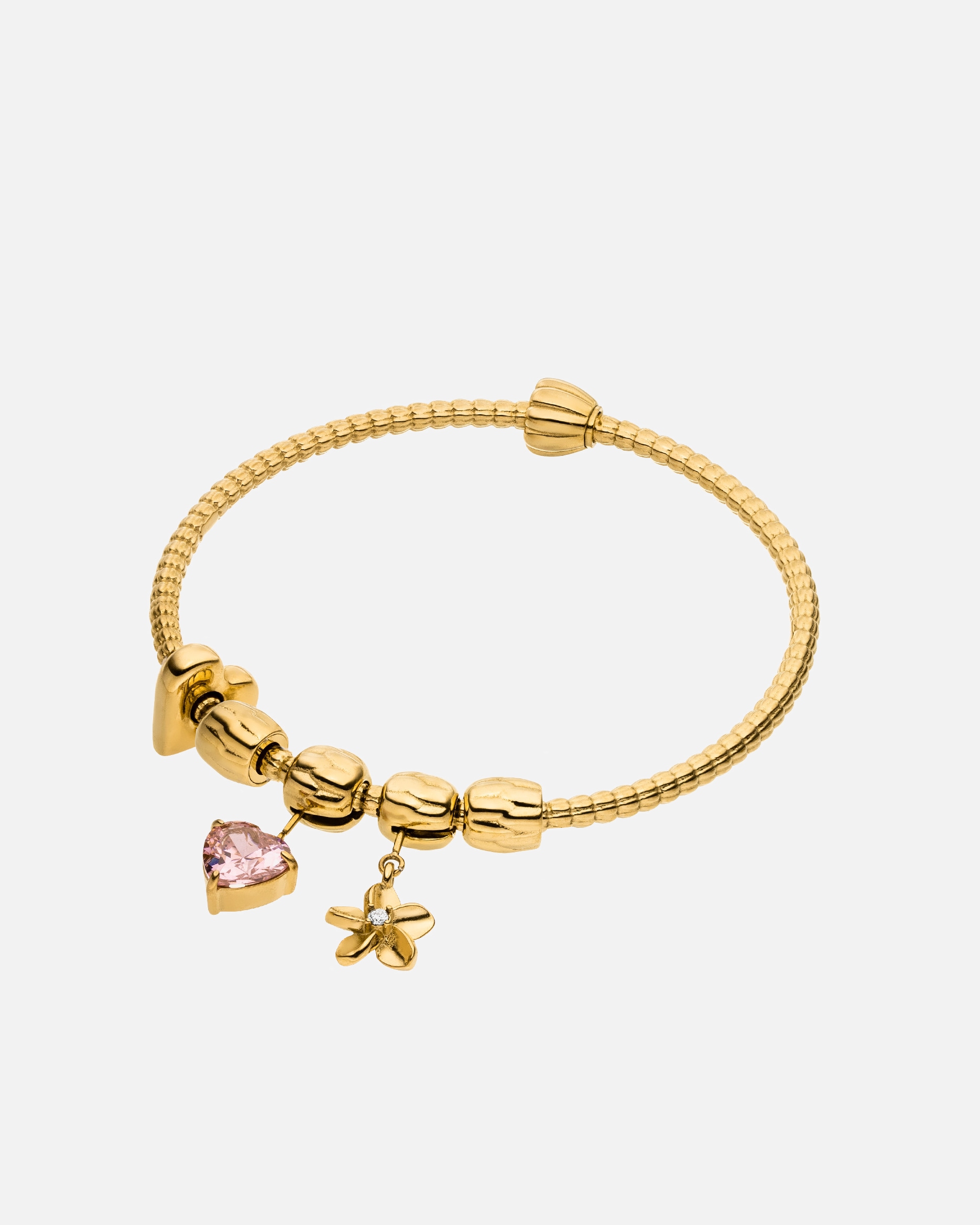 Armband für Unisex Purelei LEI Glitter Heart M-L Armreif-Set 100% Edelstahl Gold