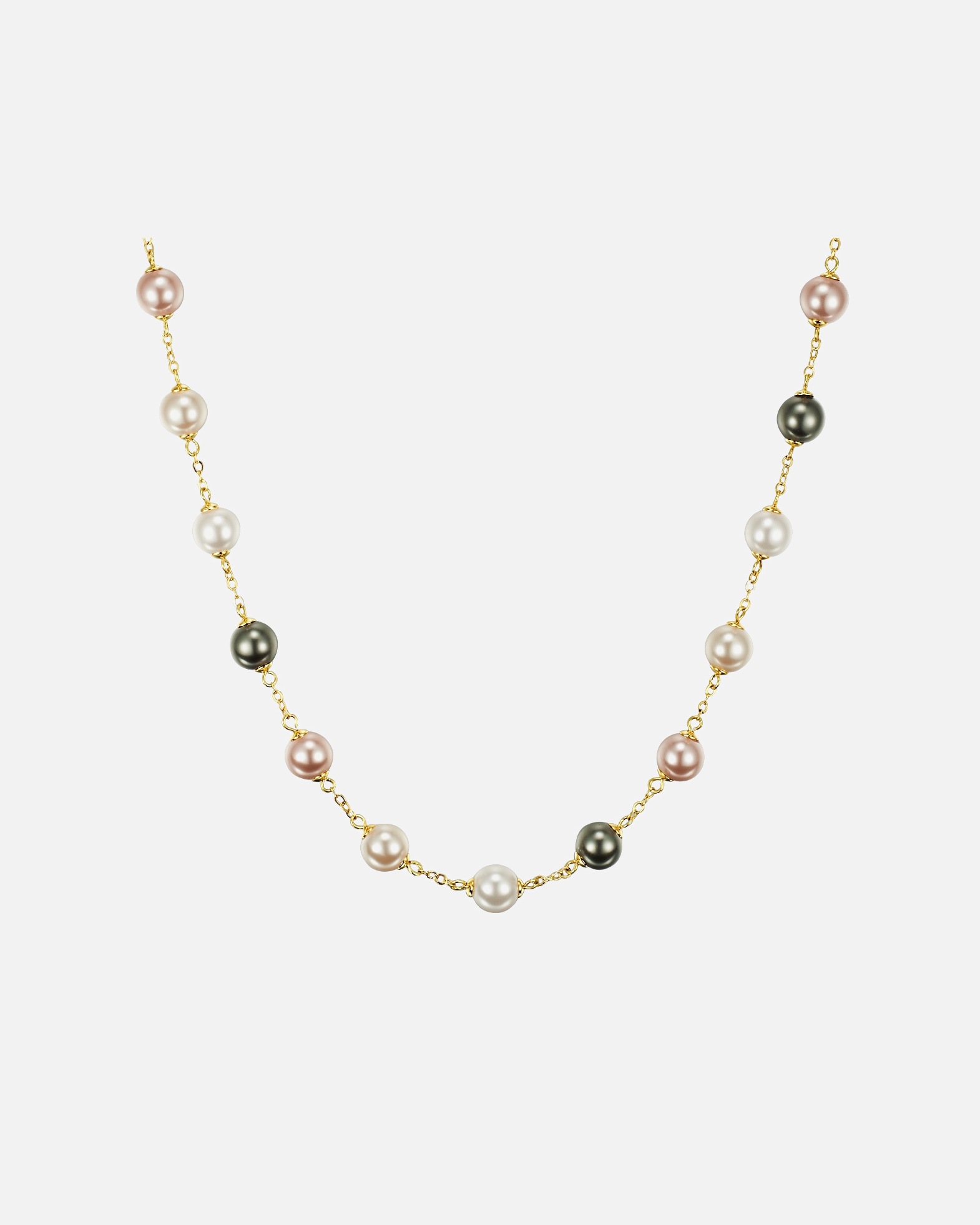 Collier for FemmeChaîne Alliage de fer Perle (synth.) en Or jaune70,0 cm