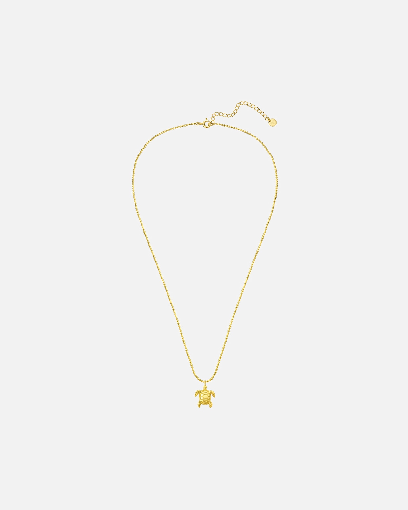 Halskette für Weiblich Glanzstücke München Halskette Schildkröte aus Sterling Silber in gelbgold 40,0 cm Basiskette + 5,0 cm Verlängerung