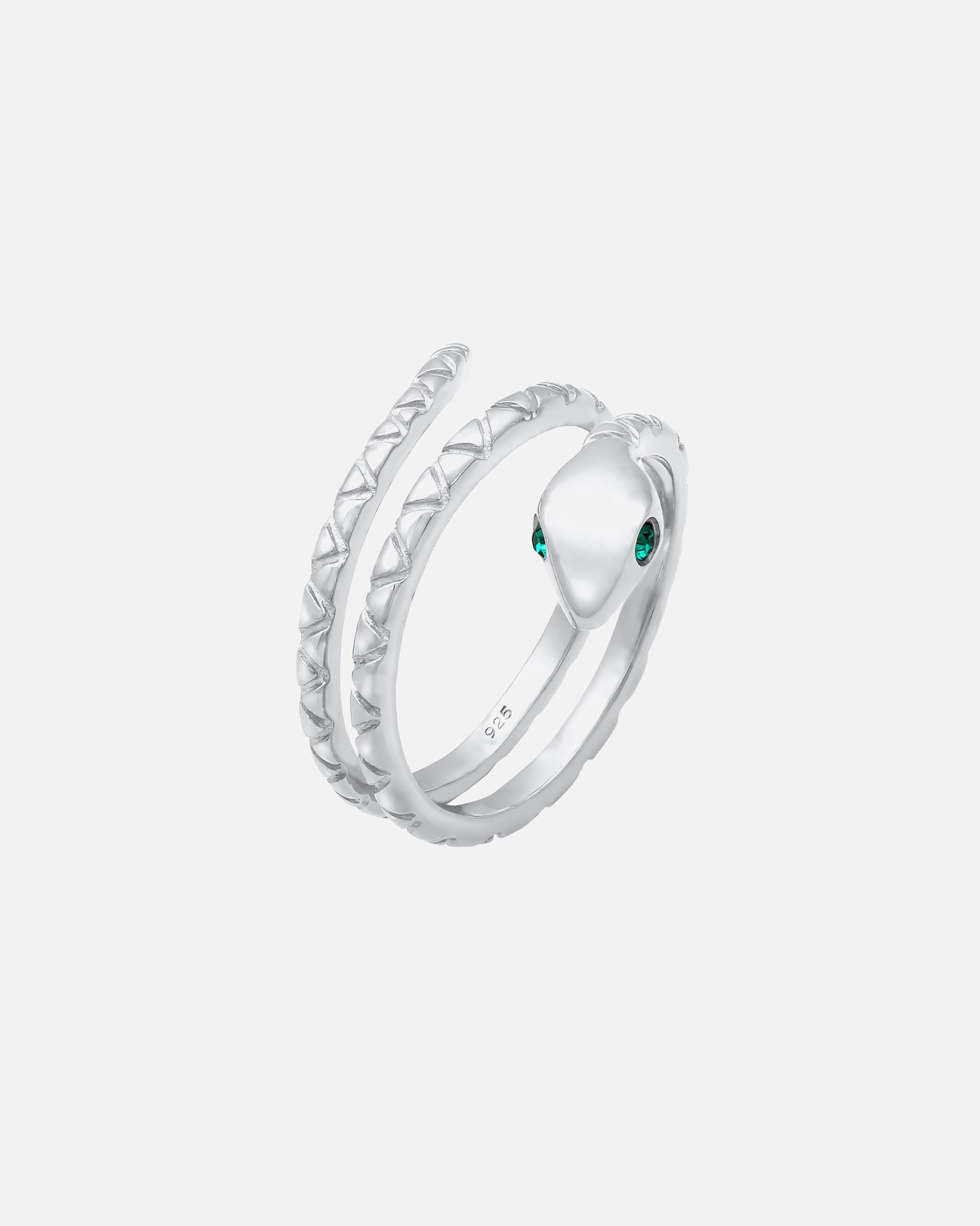 Bague for FemmeElliFemmes Serpent Pinky Moderne avec Cristaux en Argent Sterling 925 Plaqué Or58