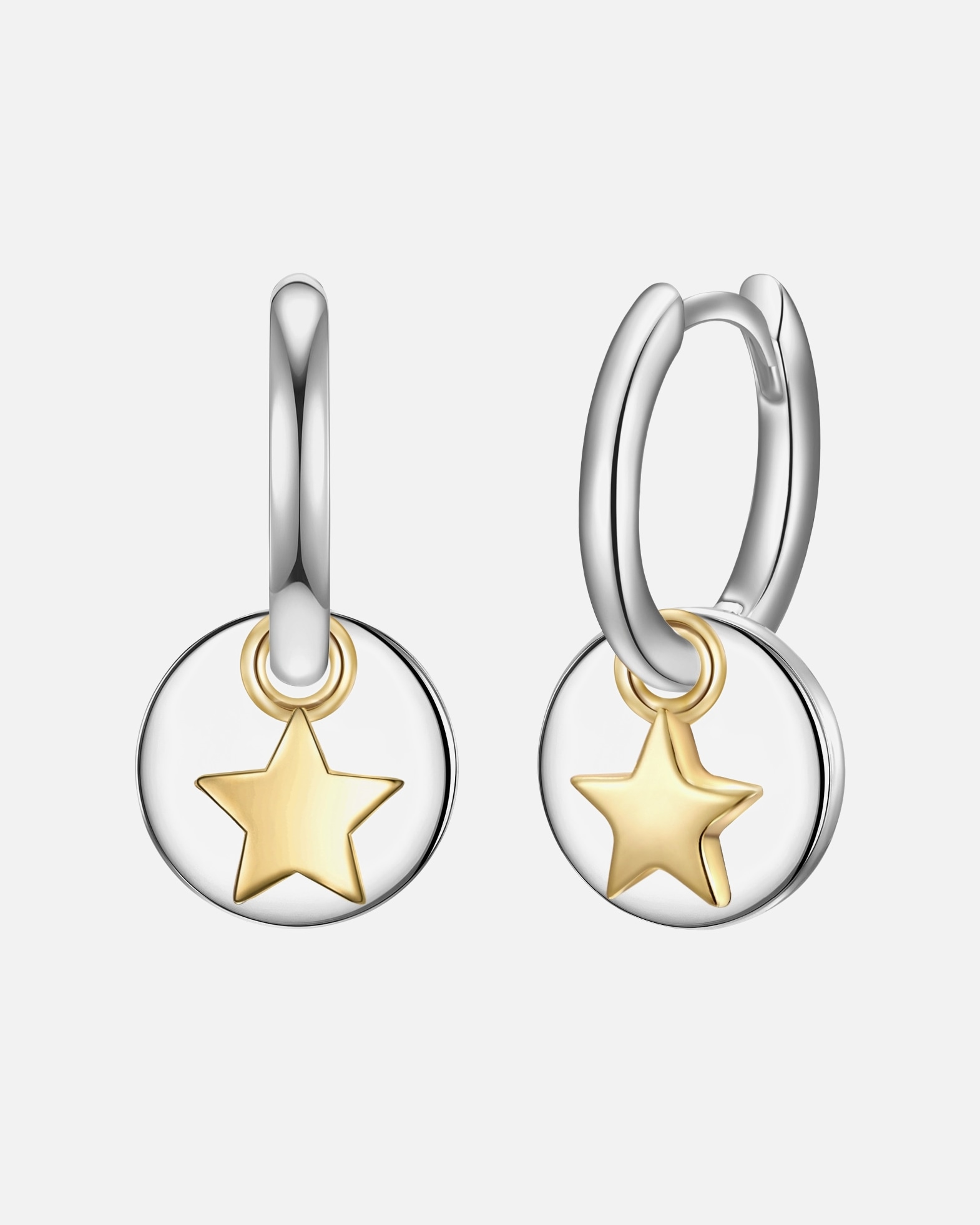 Créoles for FemmeGlanzstücke MünchenCréoles en argent Cercle/étoile Argent sterling en Argent8,0/7,1 mm