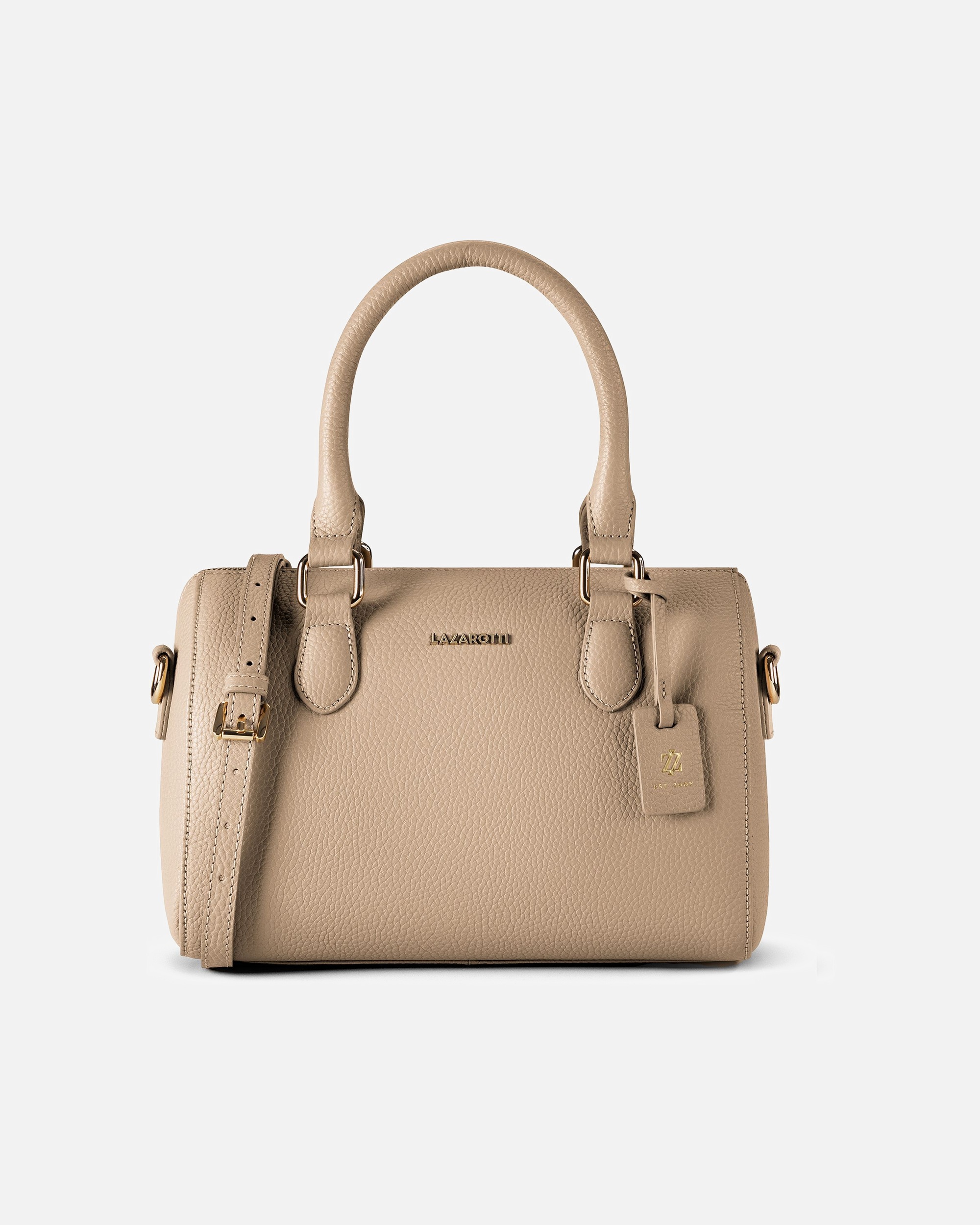 Tasche für Weiblich Lazarotti Bologna Leather Henkeltasche sand