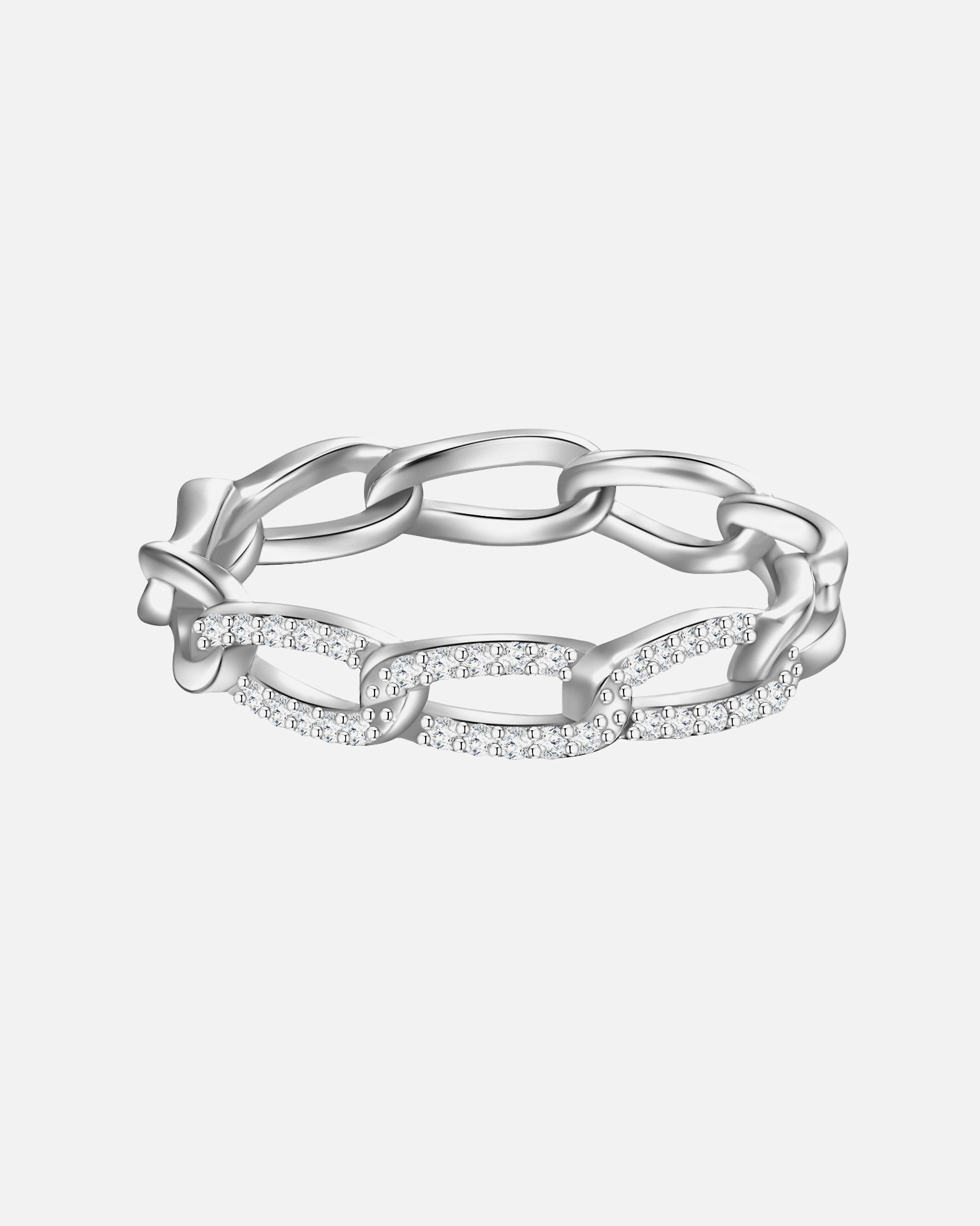 Bague for FemmeBague en argent Argent sterling Oxyde de zirconium (CZ) en Argent54