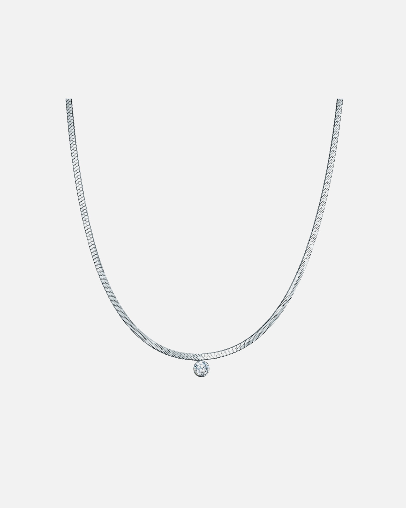 Collier for FemmeChaîne Acier inoxydable Oxyde de zirconium (CZ) en Argent40,0 cm Basiskette + 5,0 cm Verlängerung