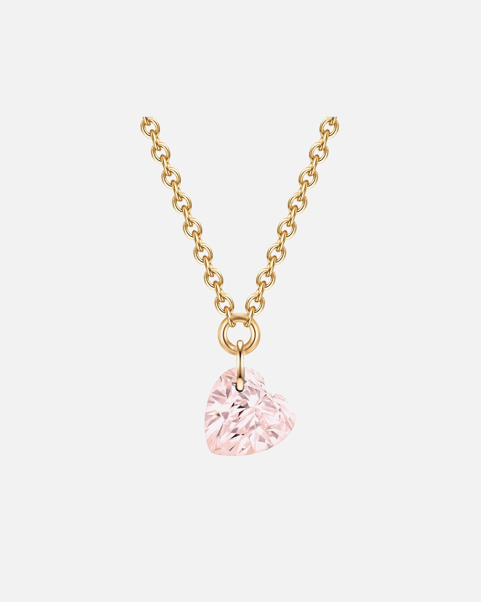 Collier for FemmeGlanzstücke MünchenChaîne Coeur Argent sterling Spinelle en Or rose40,0 cm Basiskette + 5,0 cm Verlängerung