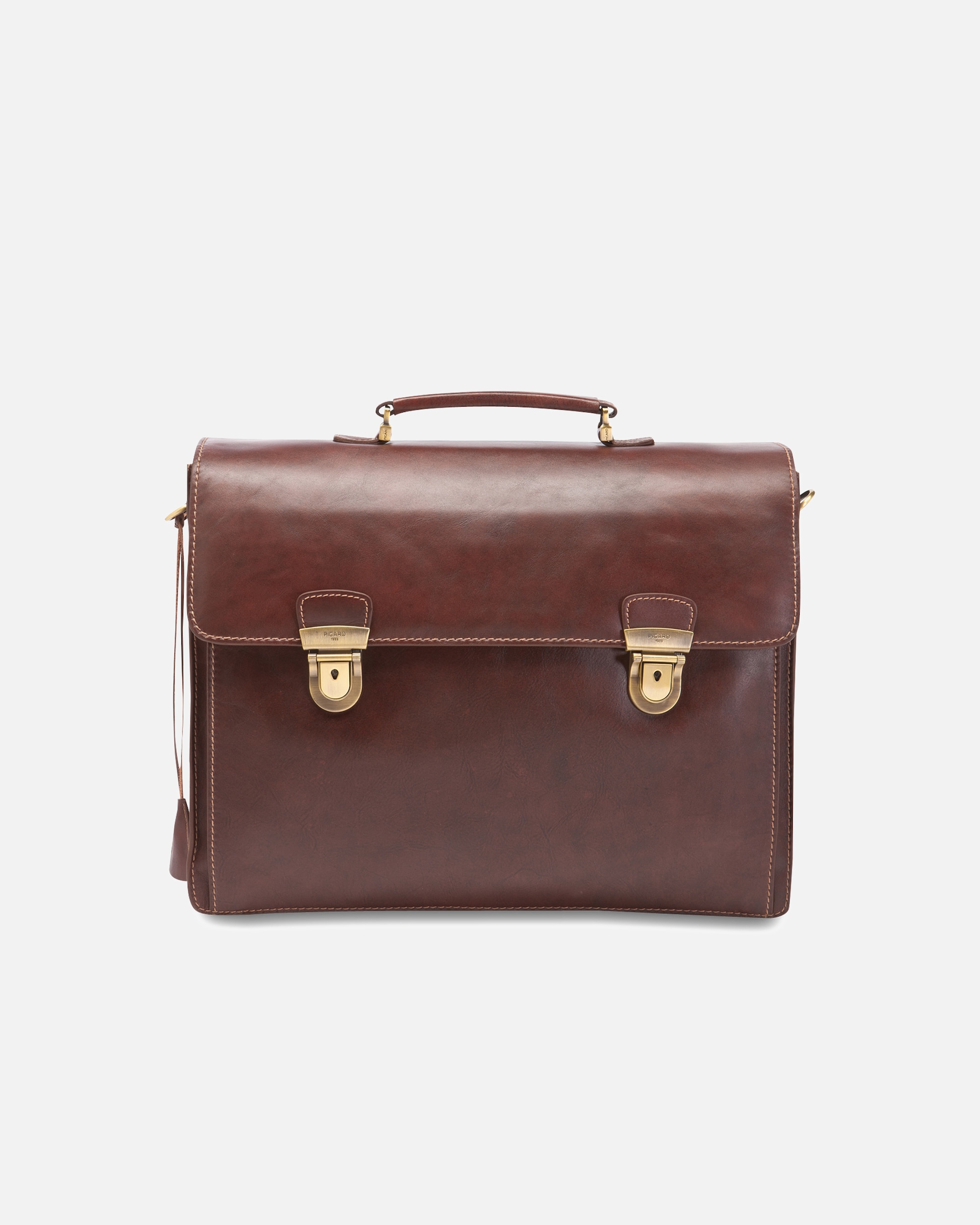 Tasche für Männlich Picard Toscana Aktentasche Leder 42 cm Laptopfach kastanie