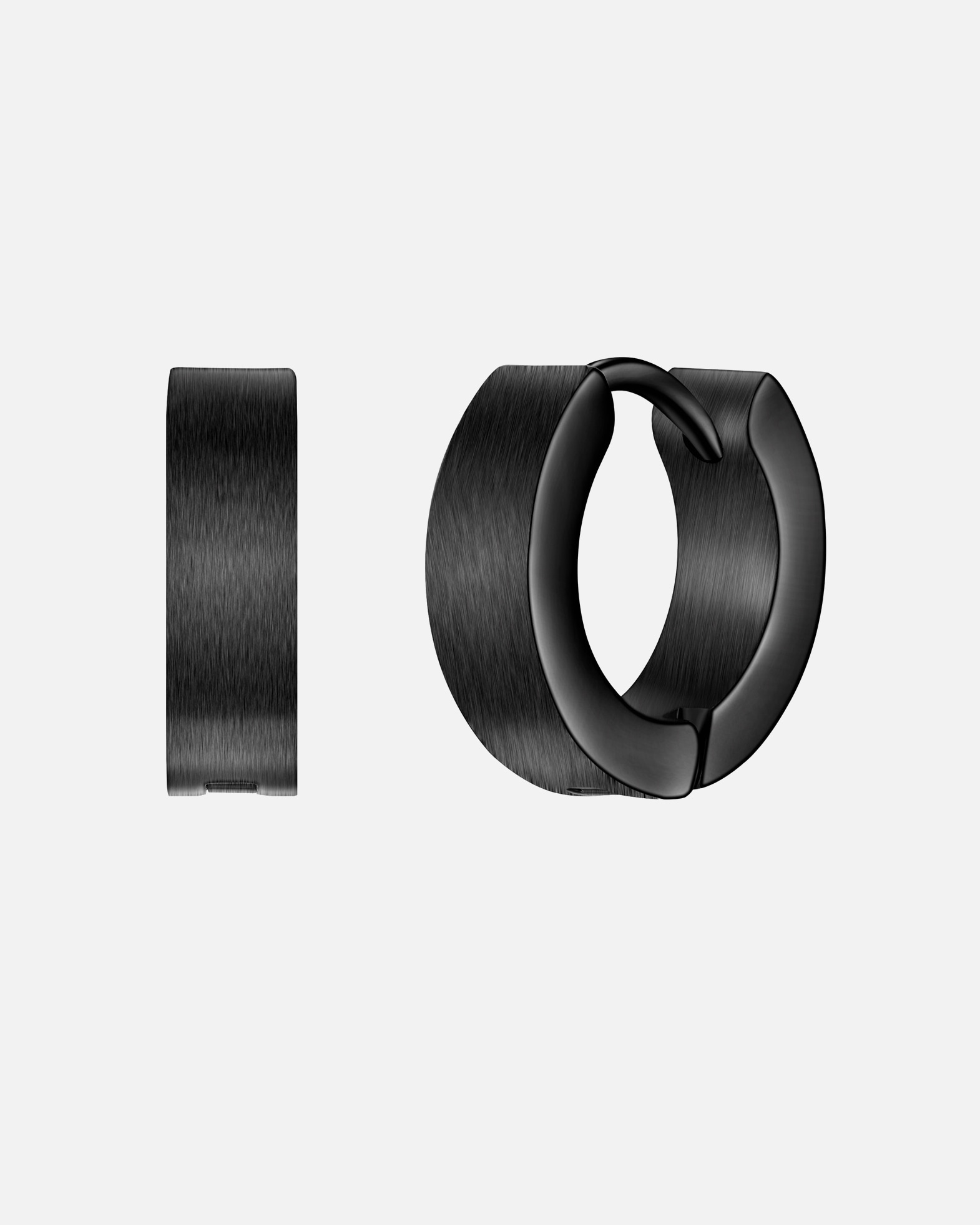 Créoles for HommeTrue RebelsBoucles d´oreilles en Acier inoxydable en Noir12,7 mm