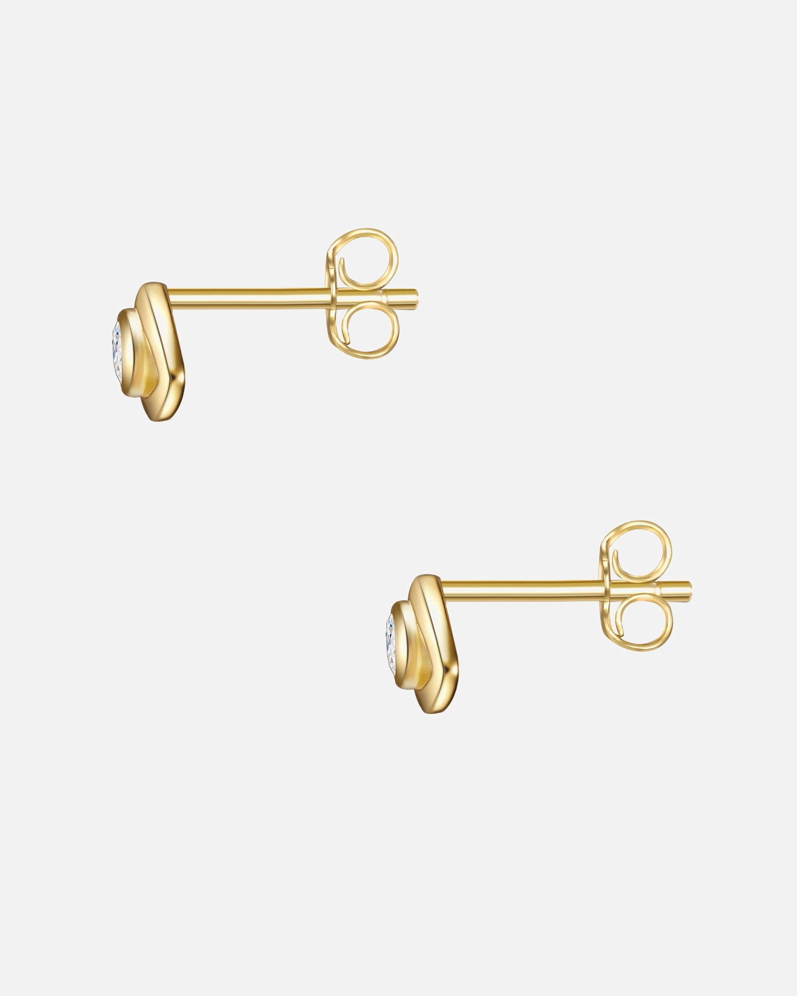 Boucle d'oreilles for FemmeGlanzstücke MünchenPuces d'oreilles en argent Œil omniscient Argent sterling Oxyde de zirconium (CZ) en Or jaune5,2 mm