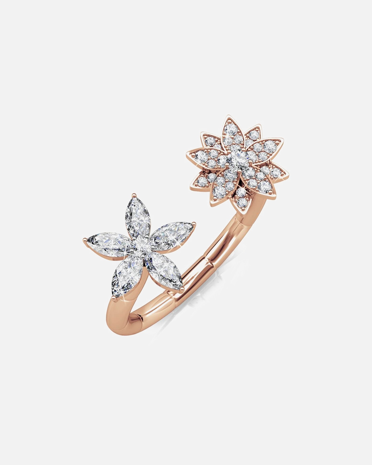 Bague for FemmeMYC-ParisBague Fraternal BloomBague Fraternal Bloom - Or Rosé et Cristal