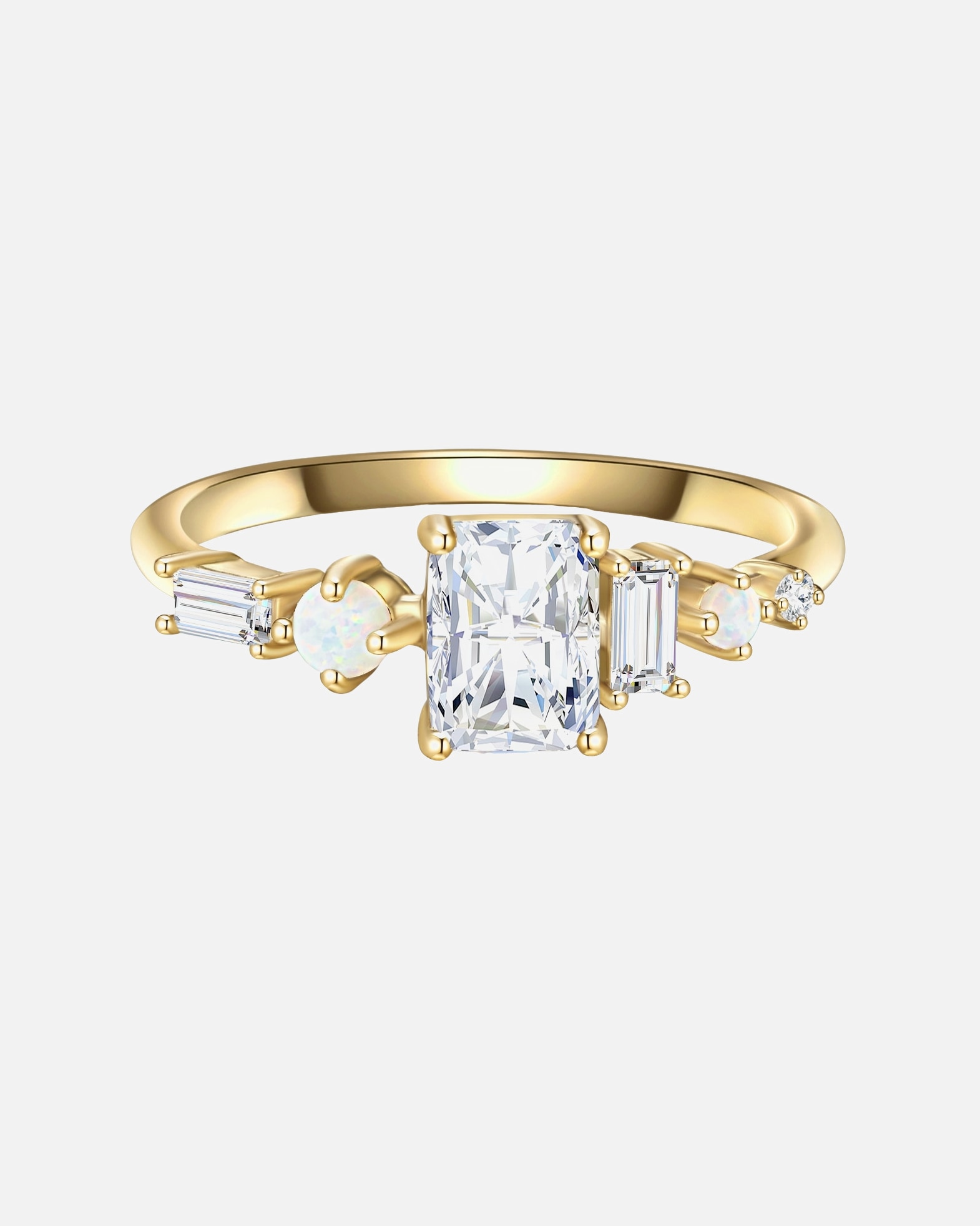 Bague for FemmeGlanzstücke MünchenBague en argent Argent sterling Oxyde de zirconium (CZ) en Or jaune58