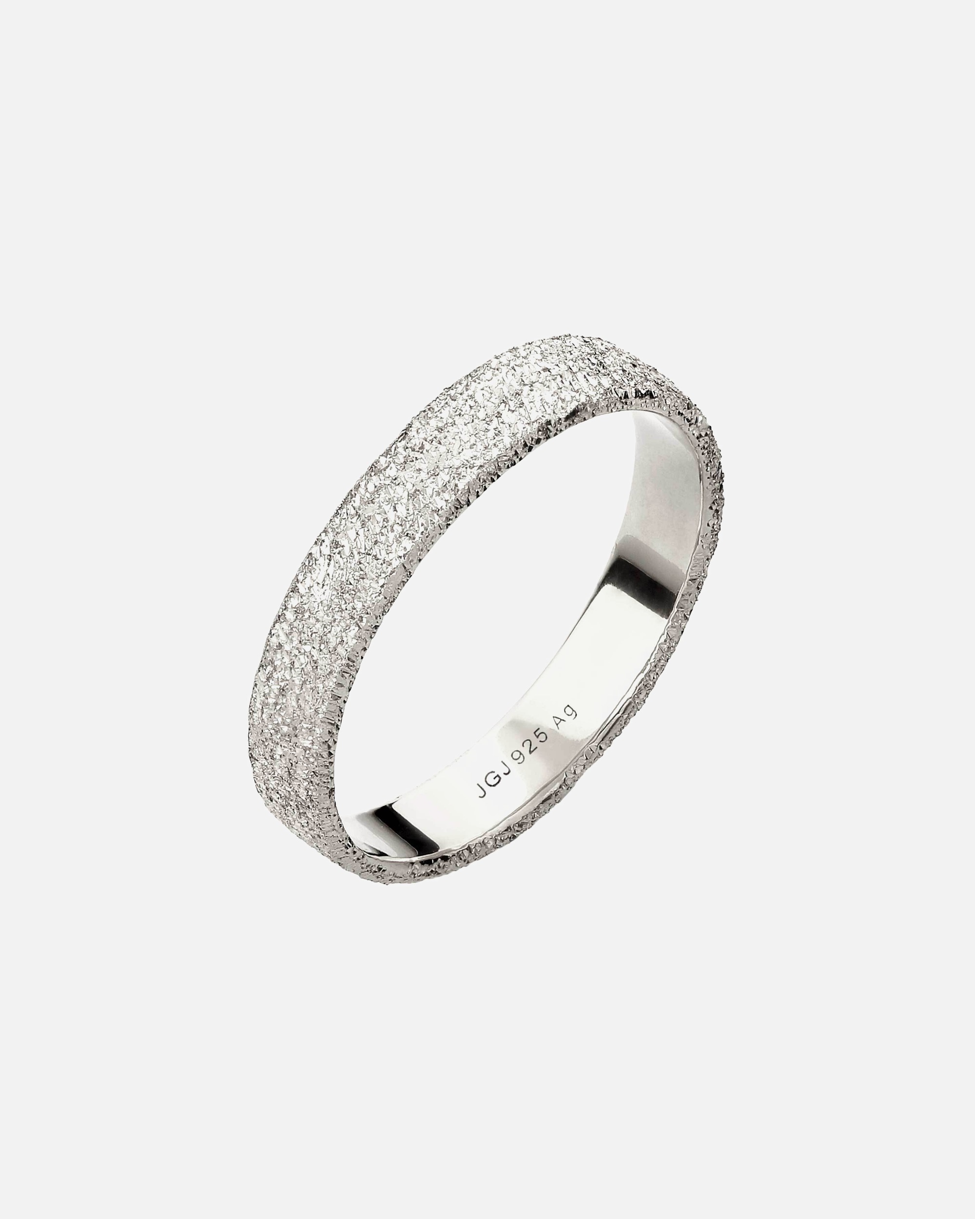 Ring für Männlich KUZZOI Bandring Strukturiert 925 Sterling Silber 54