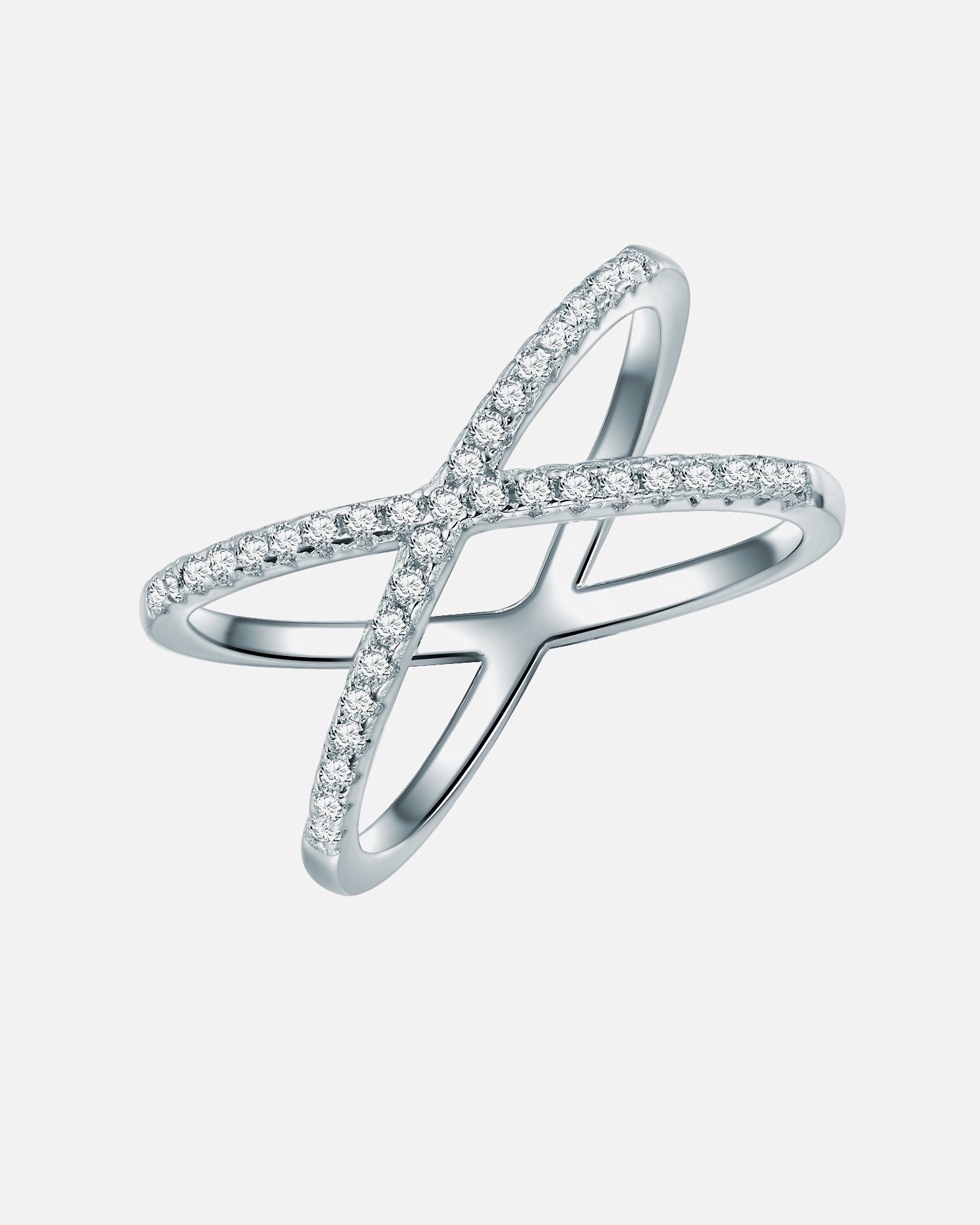 Ring für Weiblich Lulu & Jane Ring Sterling Silber Zirkonia in Silber 56