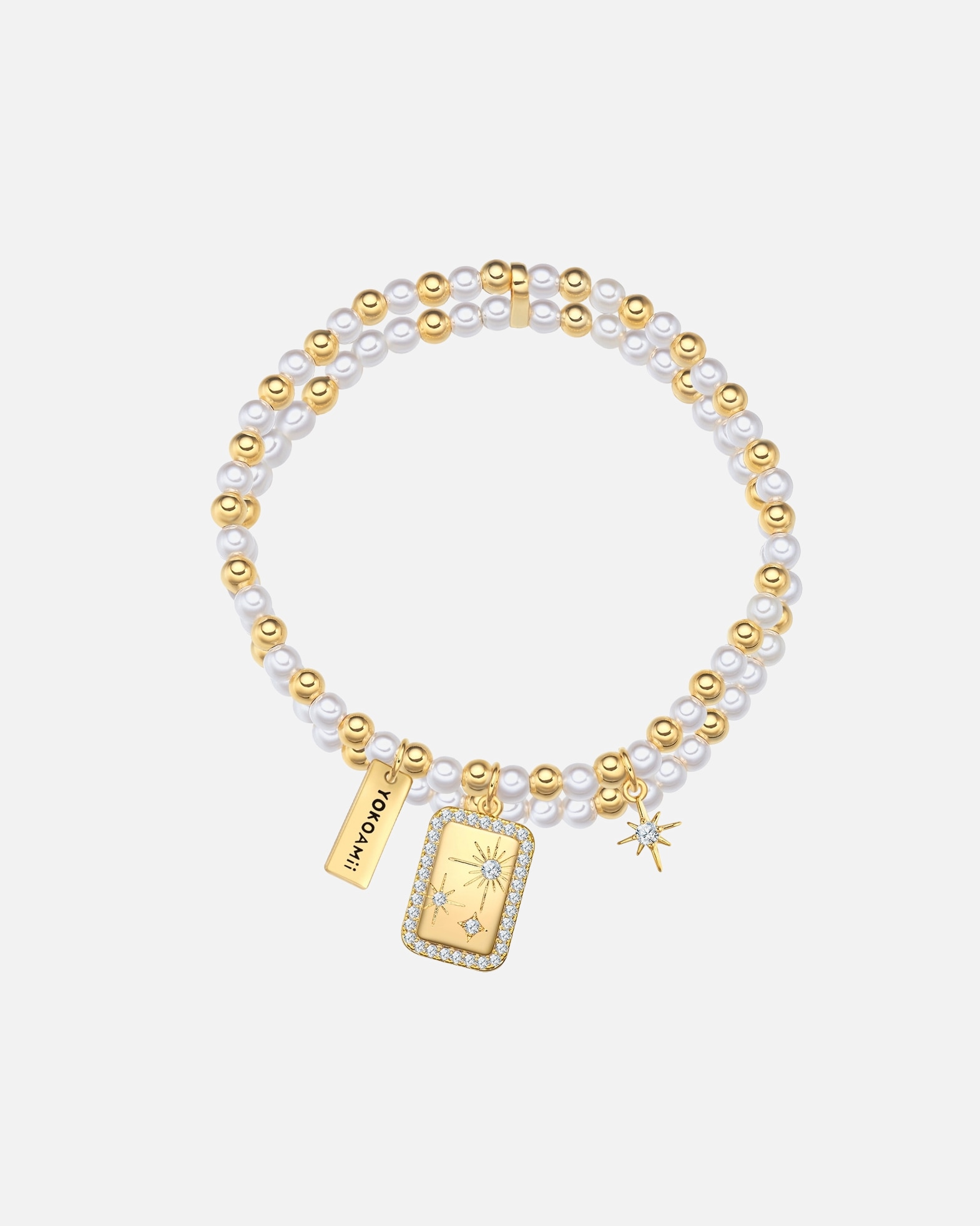 Bracelet for FemmeBracelet Étoiles en Laiton en Or jaune16,0 - 21,0 cm, flexibel einstellbar