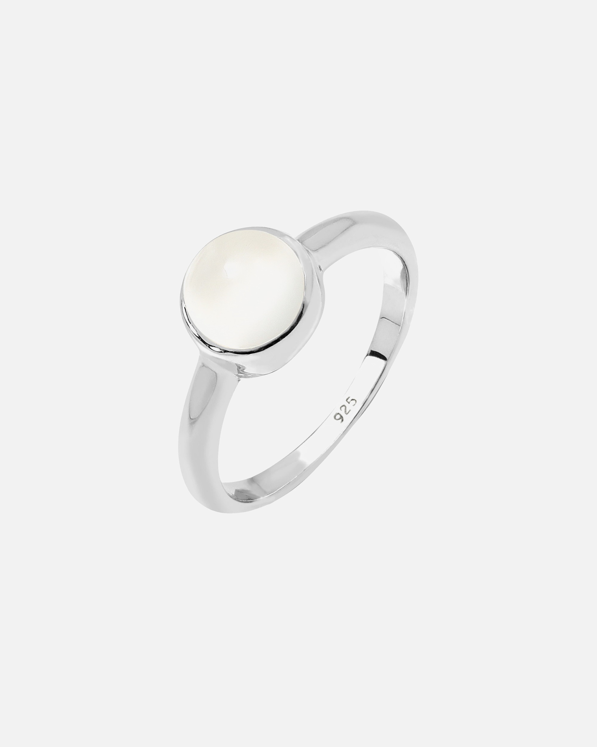 Ring für Weiblich Elli Trend Bandring Mondstein Edelstein 925 Silber 58