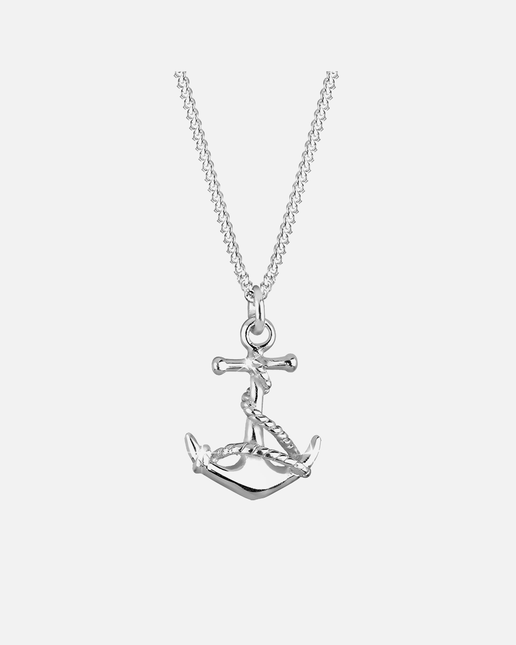Halskette für Weiblich Elli Anker Symbol Maritim Meer 925 Sterling Silber 45
