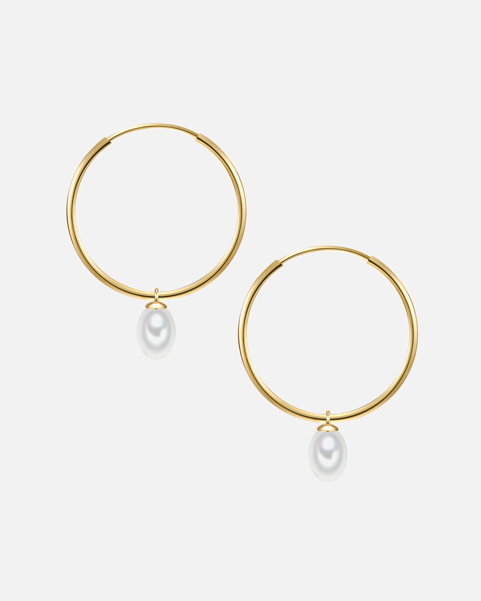 Créoles for FemmeGlanzstücke MünchenCréoles en argent Argent sterling Perle de culture d'eau douce en Or jaune39,0 mm