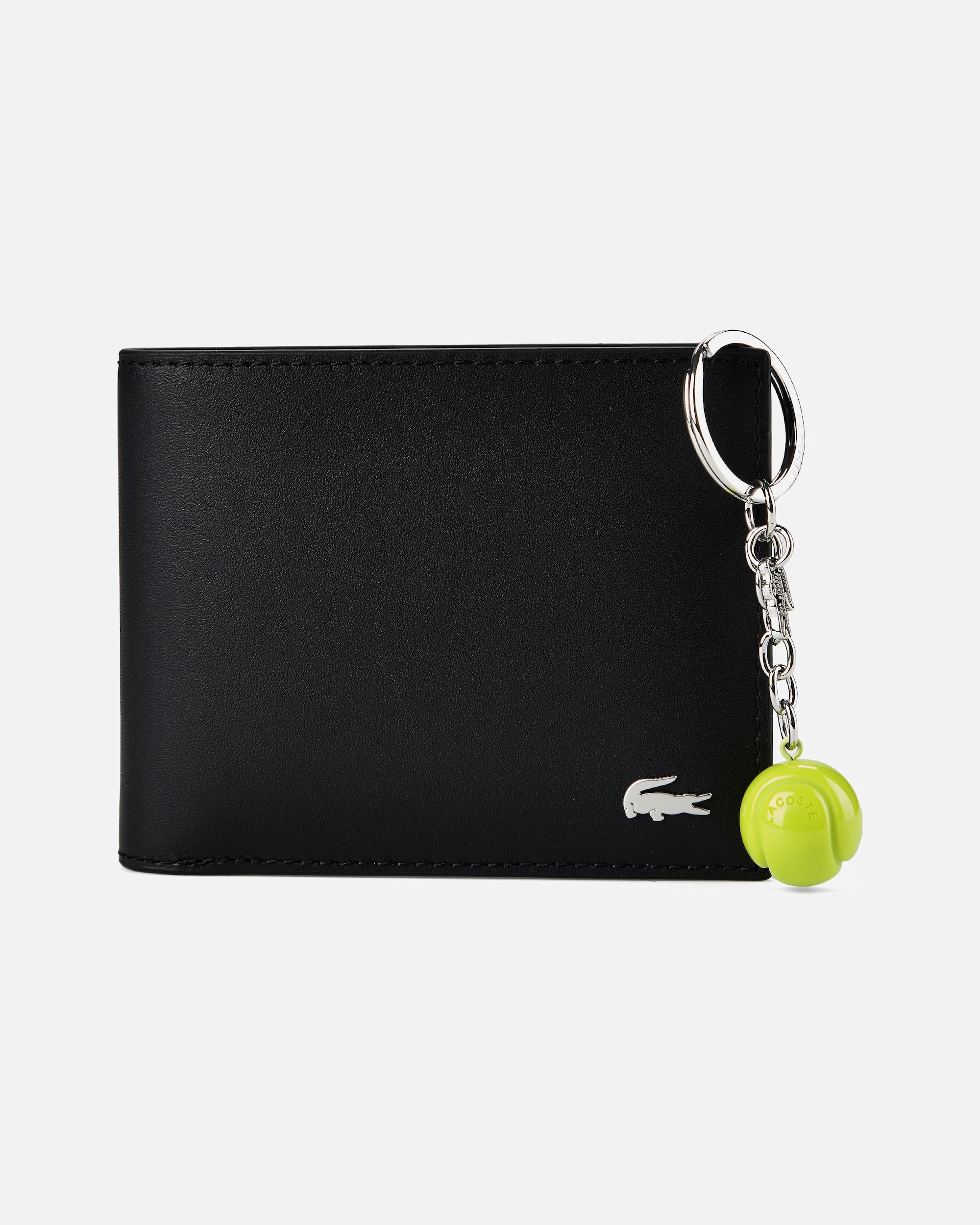 Portemonnaie für Männlich Lacoste Herrengeldbörse noir kr ball jaune fluo