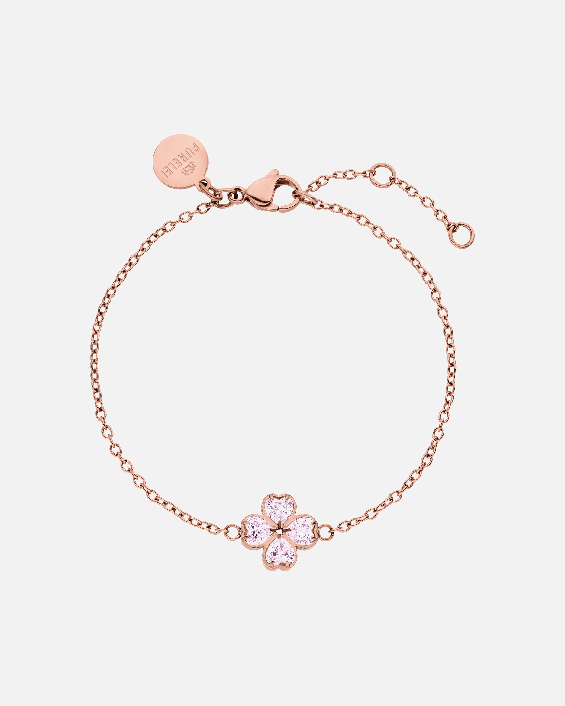 Bracelet for UnisexePureleiCuore Rosé Bracelet 100% acier inoxydableOr Rose