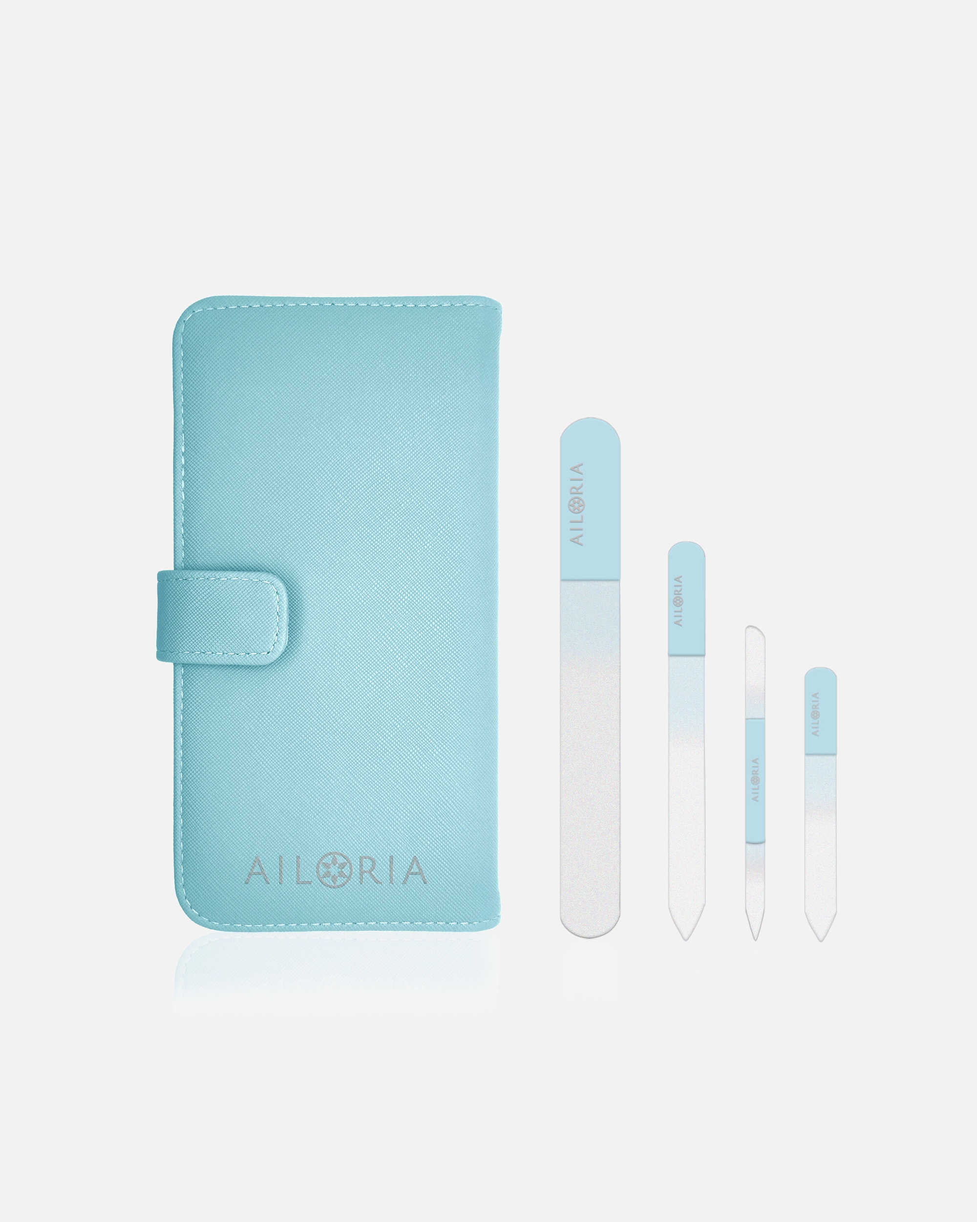 Nagelpflegeset für Unisex Ailoria CONTOUR PRIME Glas-Nagelfeilenset blau