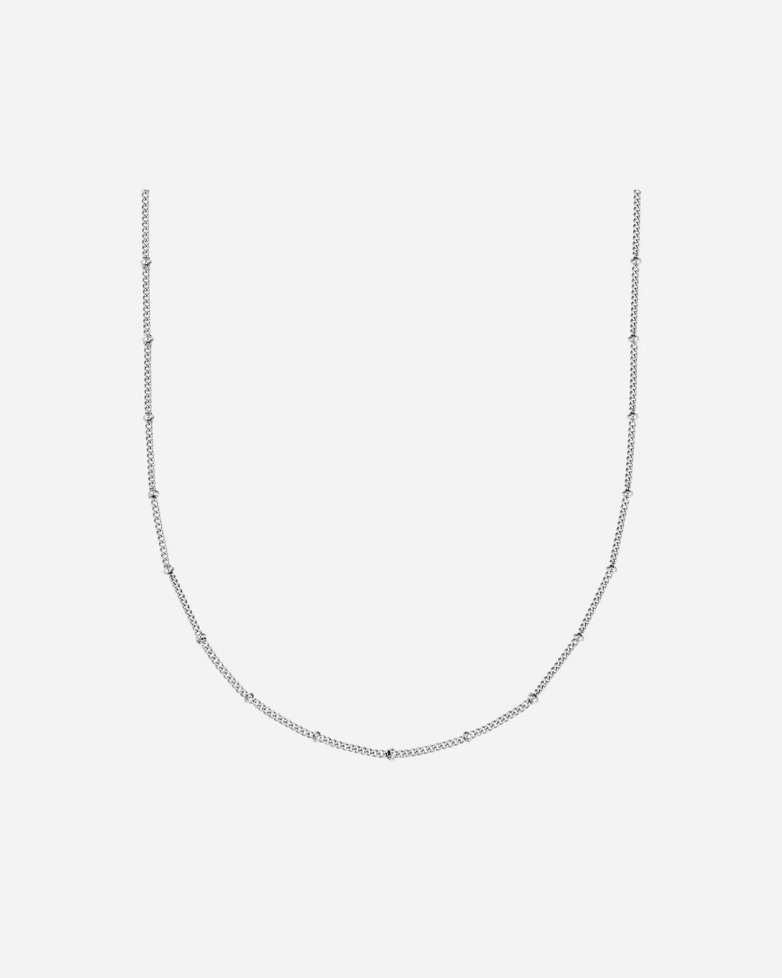 Collier for FemmeChaîne en Acier inoxydable en Argent40,0 cm Basiskette + 5,0 cm Verlängerung