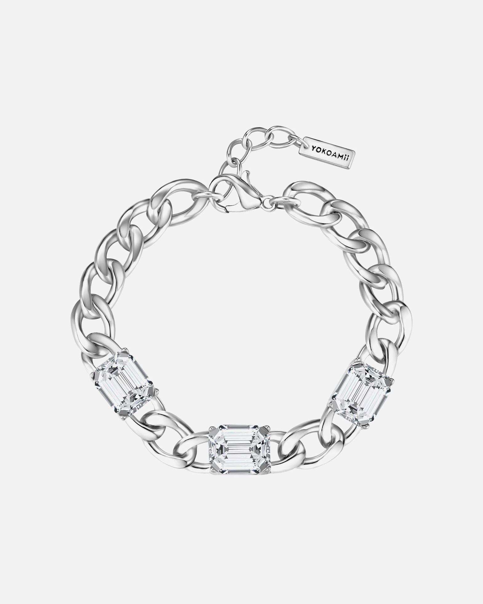 Bracelet for FemmeBracelet en Laiton en Argent19,0 cm Basislänge + 3,0 cm Verlängerung