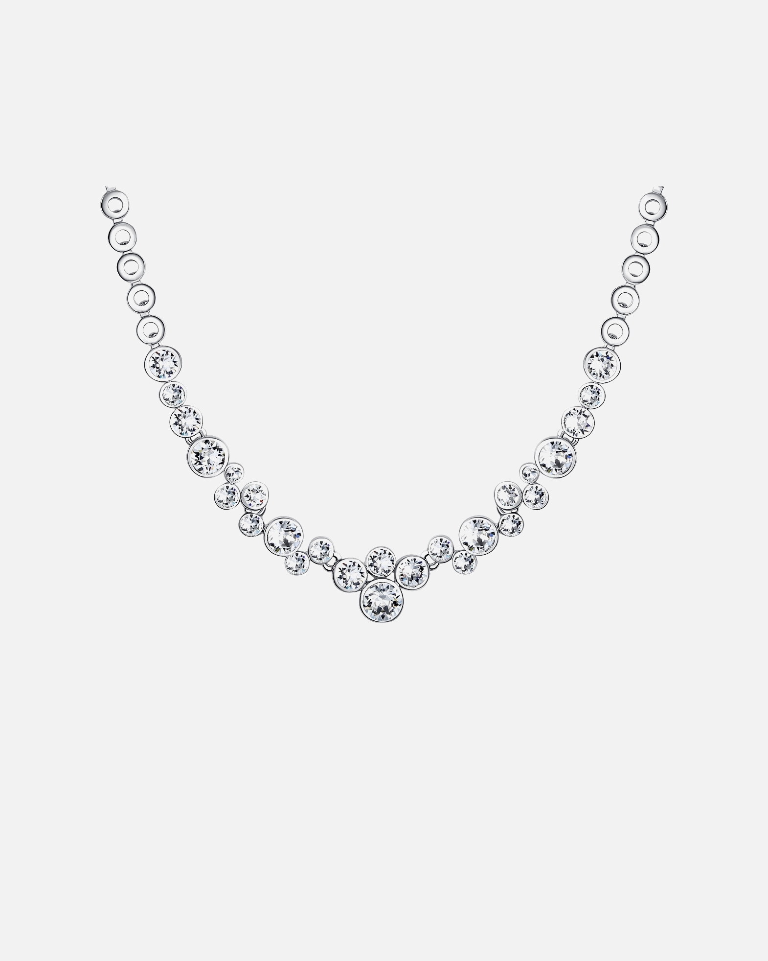 Halskette für Weiblich Lulu & Jane Halskette Metall-Legierung verziert mit Kristallen von Swarovski® in Silber 42,0 cm