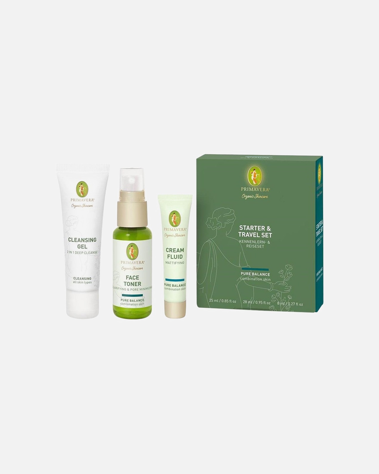 Gesichtspflegeset für Weiblich Primavera Pure Balance Starter & Travel Set 1 Stück