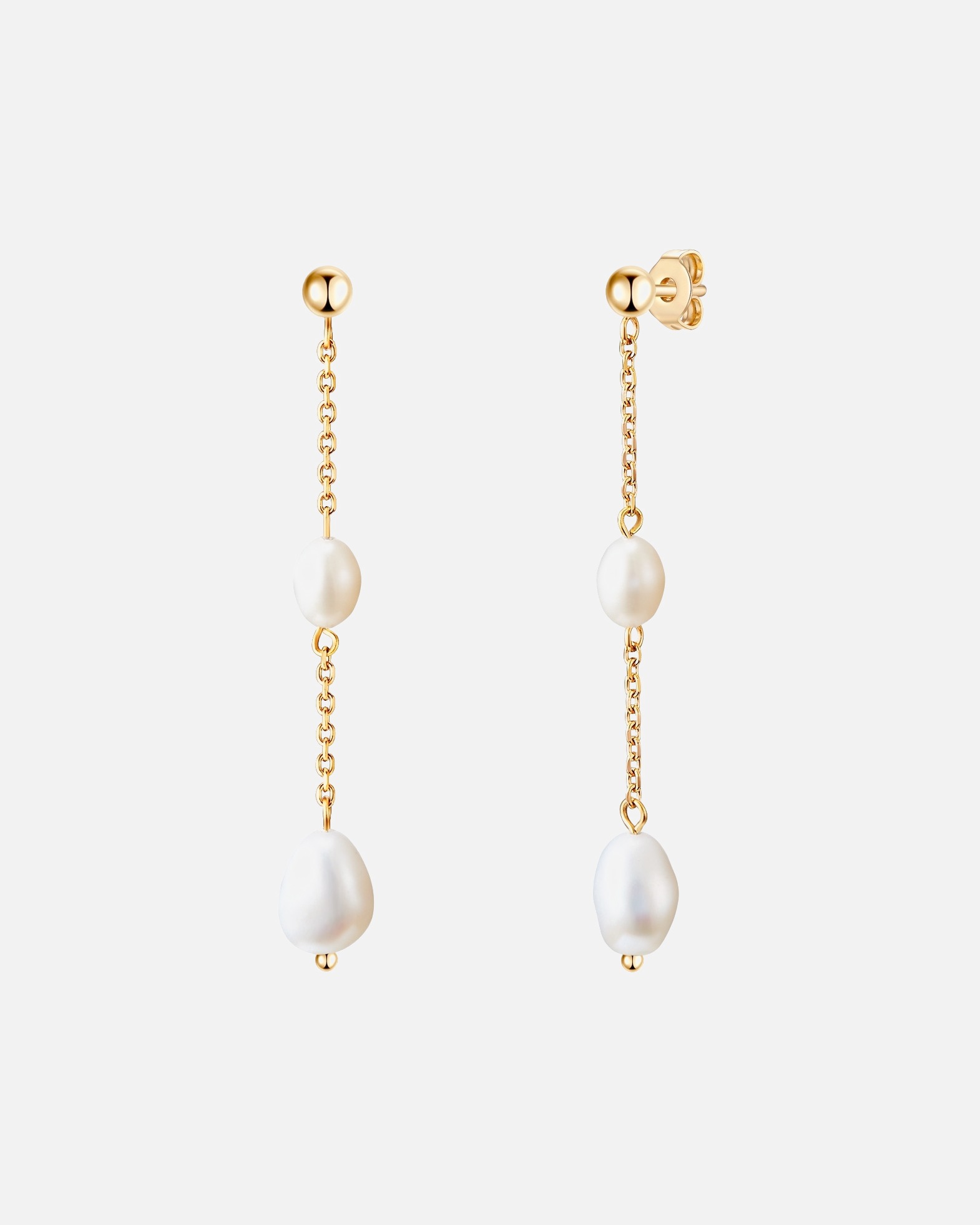 Boucle d'oreilles for FemmeBoucles d´oreilles en acier inoxydable Acier inoxydable Perle de culture d'eau douce en Or jaune57,3 mm