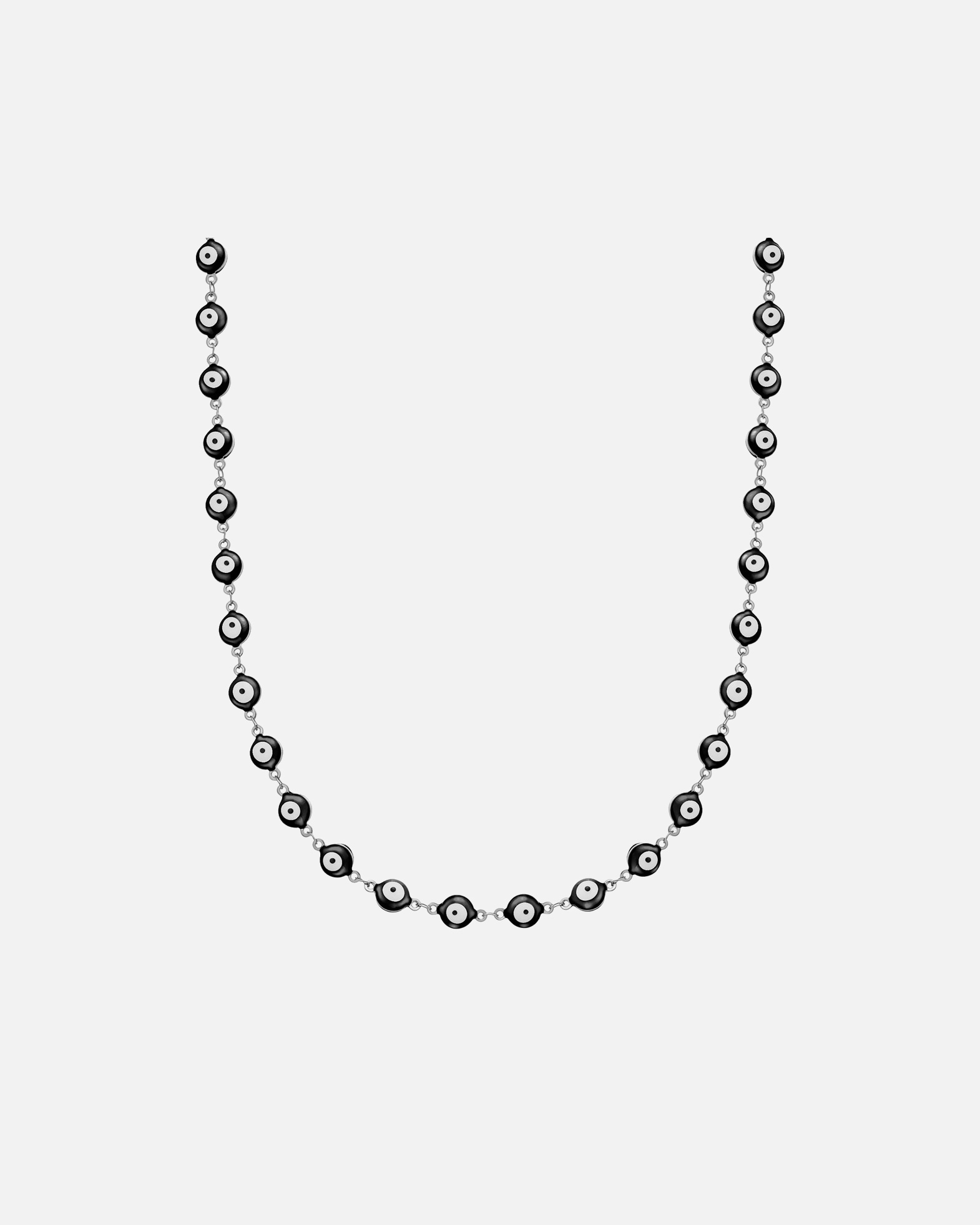 Halskette für Männlich Halskette Allsehendes Auge aus Edelstahl in silber 50 cm