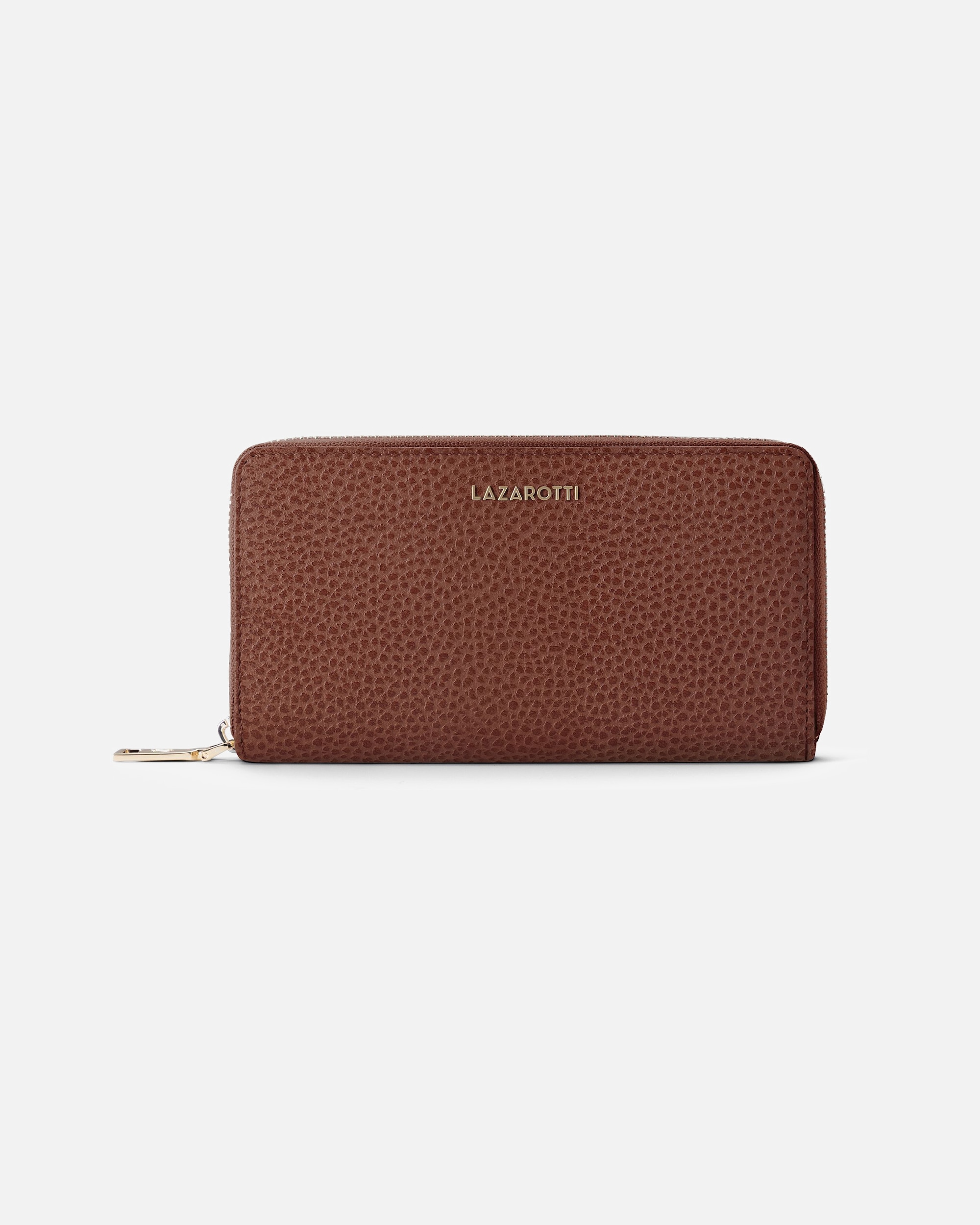 Portemonnaie für Weiblich Lazarotti Bologna Leather Geldbörse Leder 19 cm brown