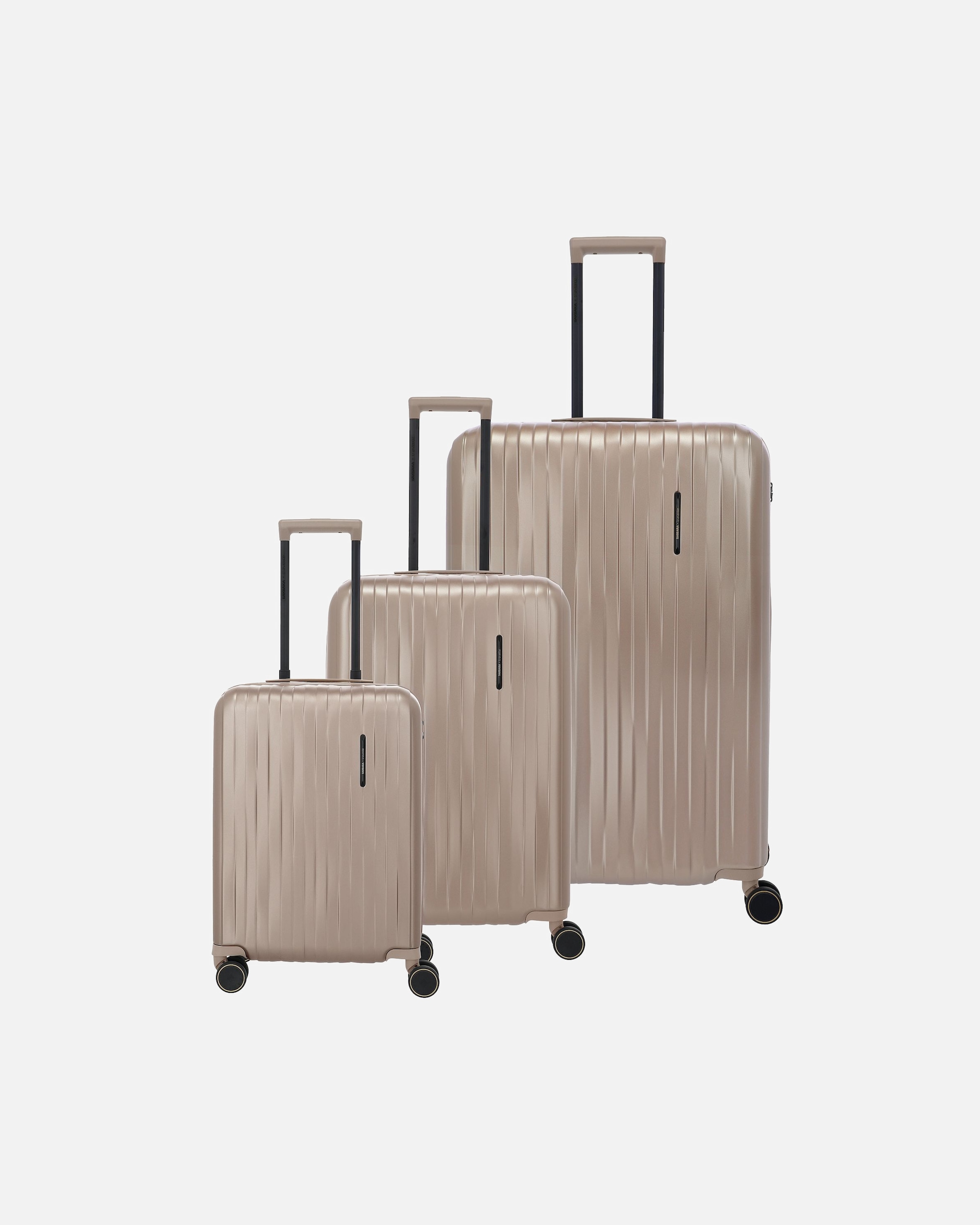Valise for HommeTraveliteBarbara Novelty 4 roulettes Set de valises 3 pièces avec soufflet d'extensionsatin nude