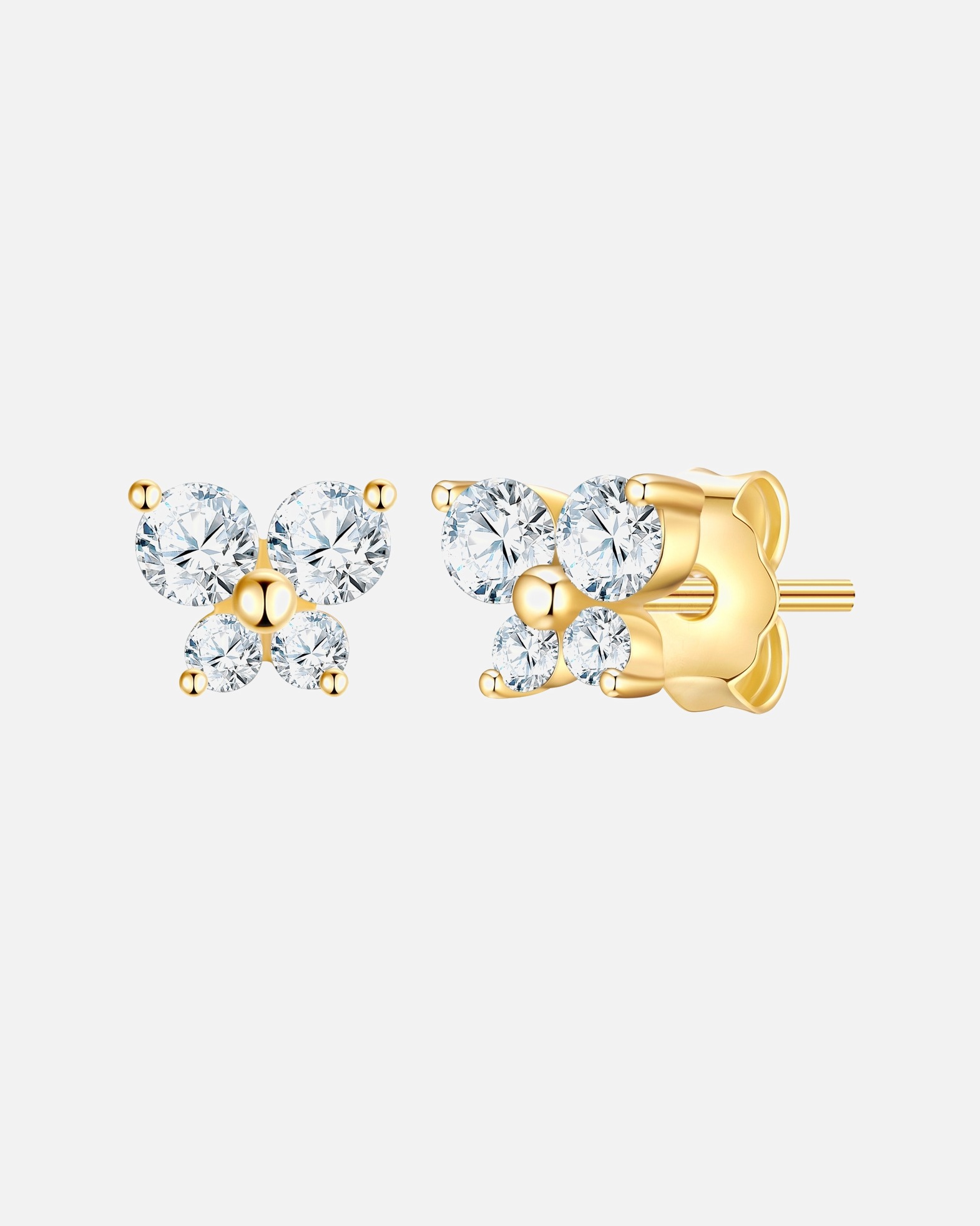 Boucle d'oreilles for FemmeBoucles d´oreilles Papillonen Argent sterling en Or jaune4,5 mm