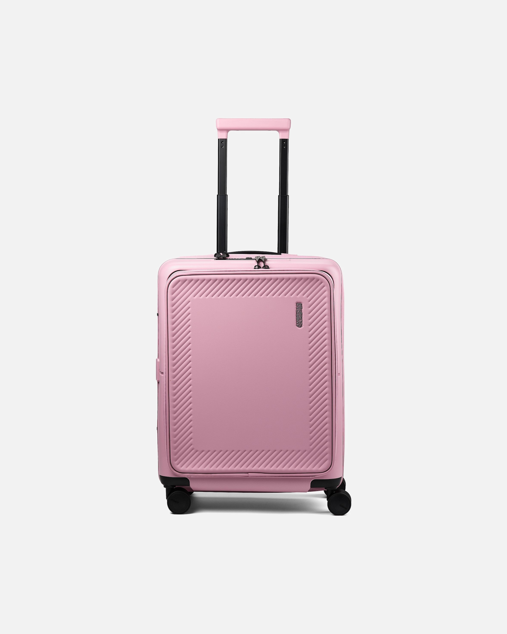 Handgepäckkoffer für Männlich American Tourister Dashpop 4 Rollen Kabinentrolley 55 cm mit Dehnfalte lilas pink