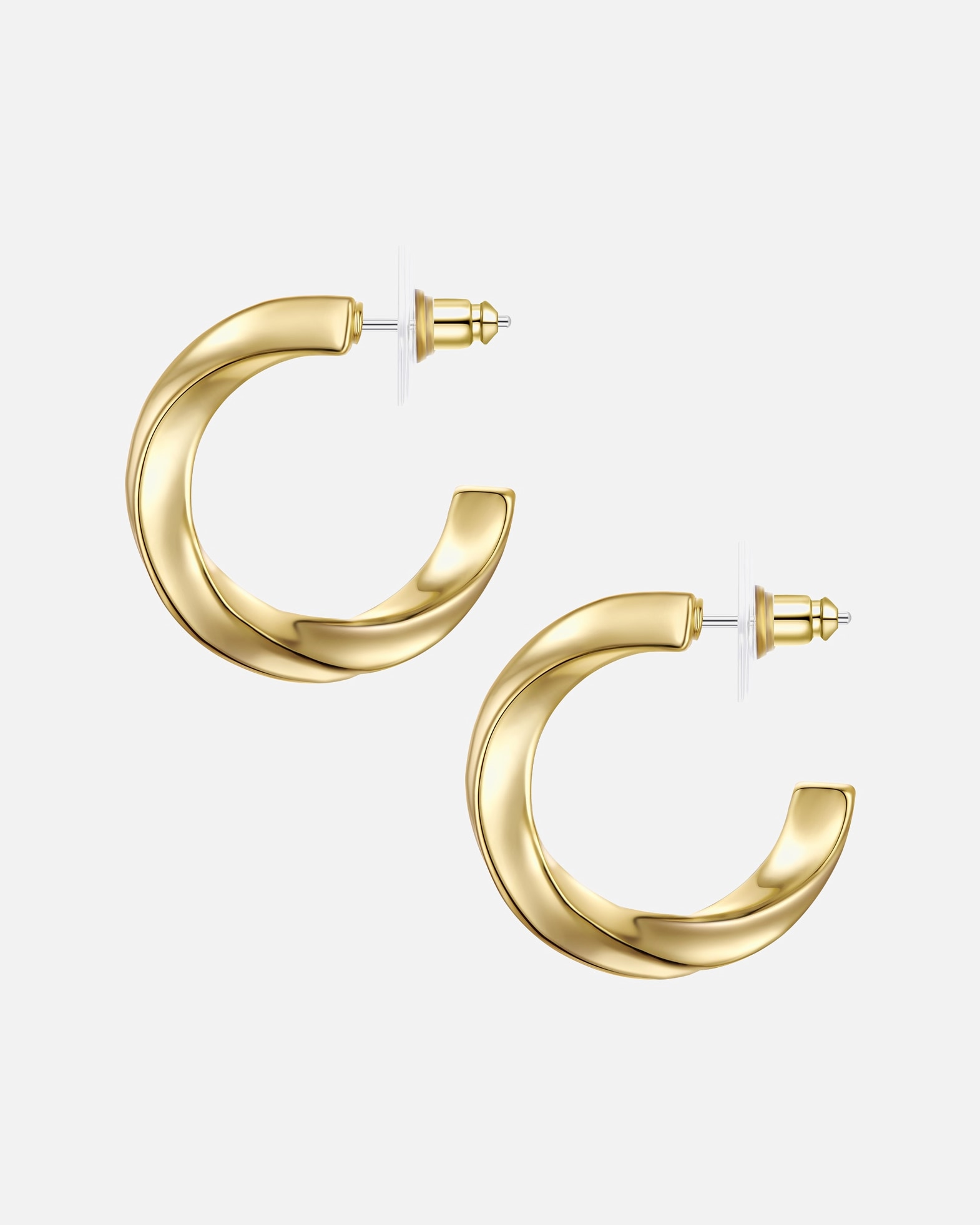 Creolen für Weiblich Yokoamii Creolen aus Metall-Legierung in Gelbgold 28,3 mm