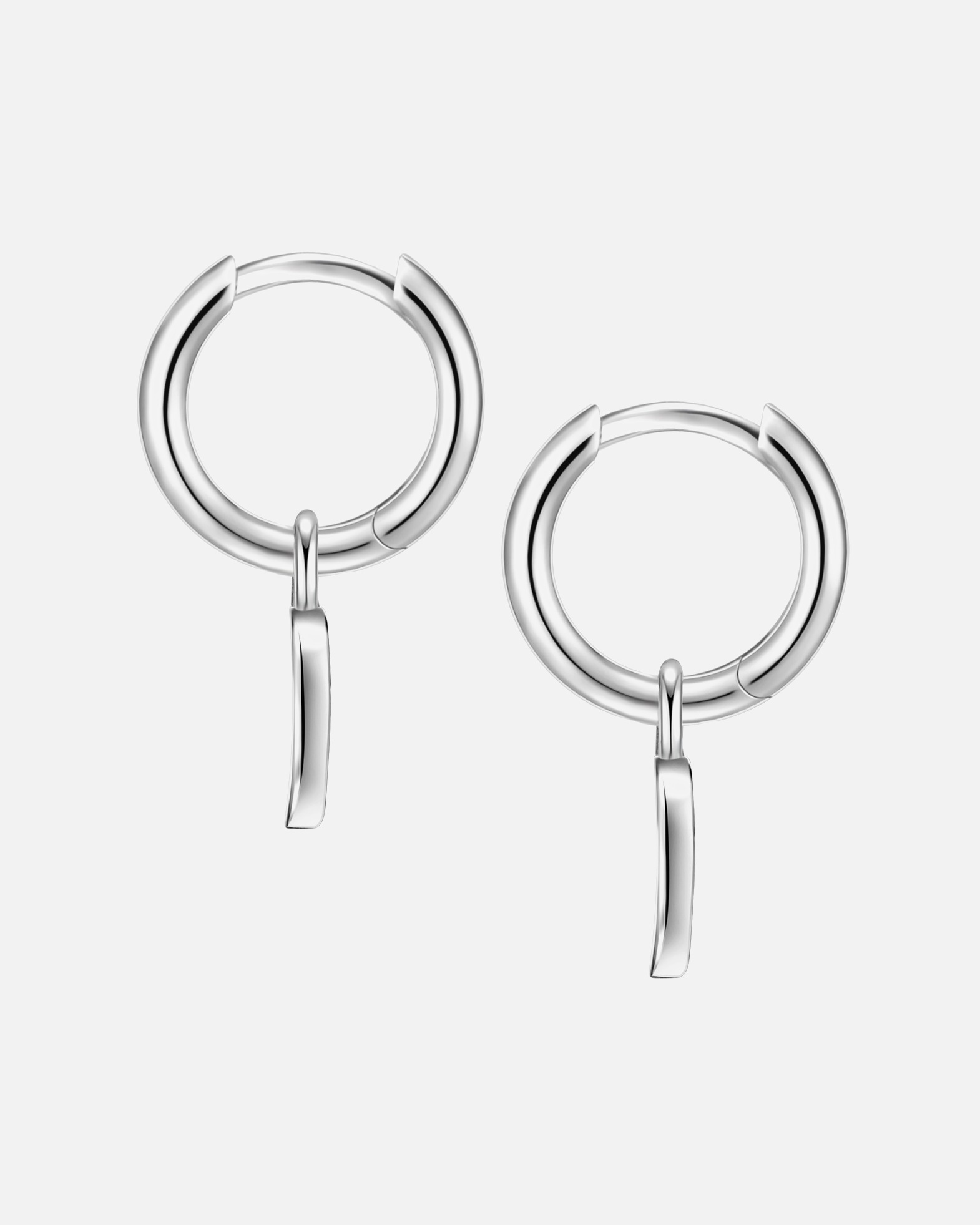 Creolen für Weiblich Glanzstücke München Creolen Mond Sterling Silber in Silber 19,3 mm