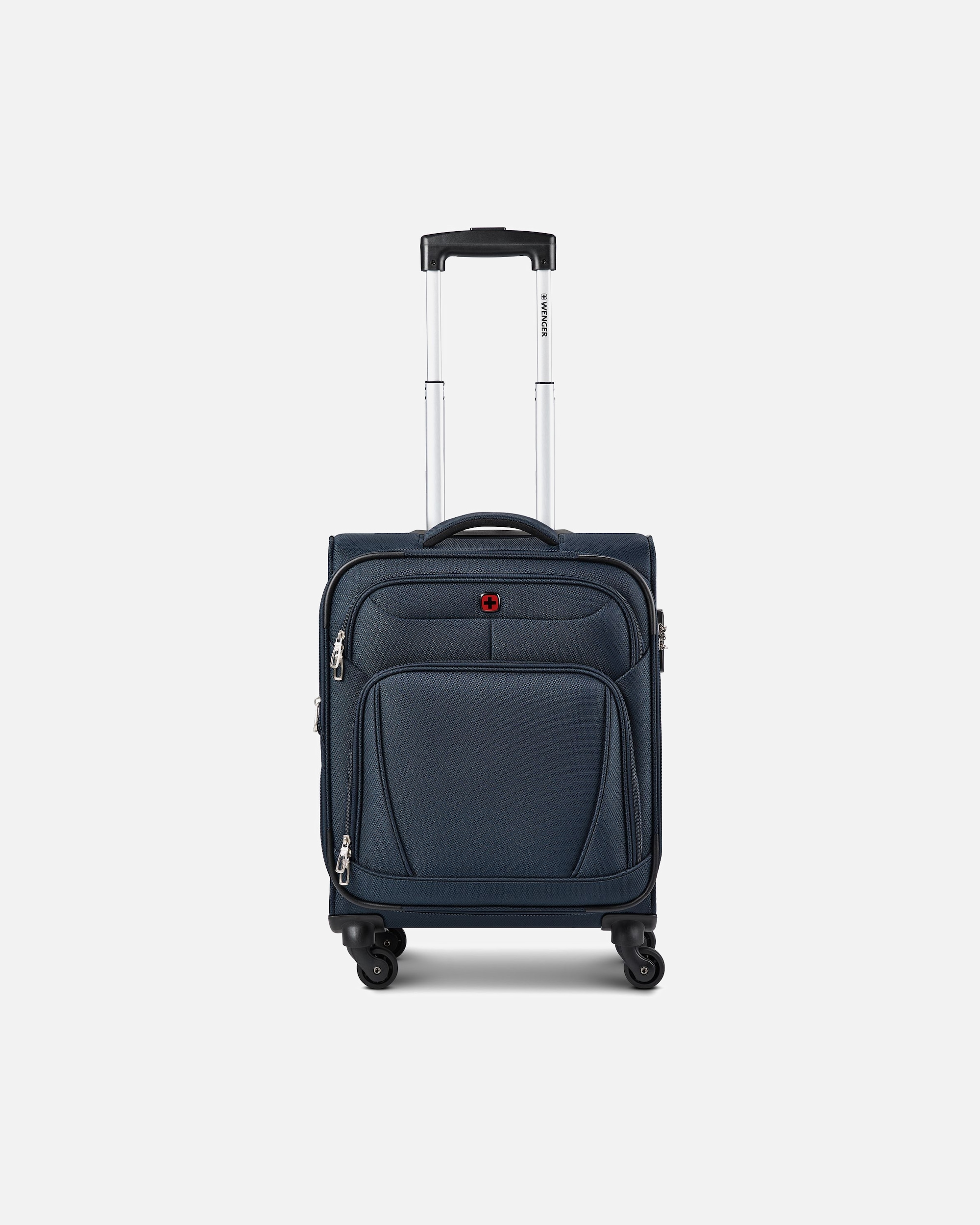 Handgepäckkoffer für Männlich Wenger Beaumont 4 Rollen Kabinentrolley S 54 cm mit Dehnfalte navy
