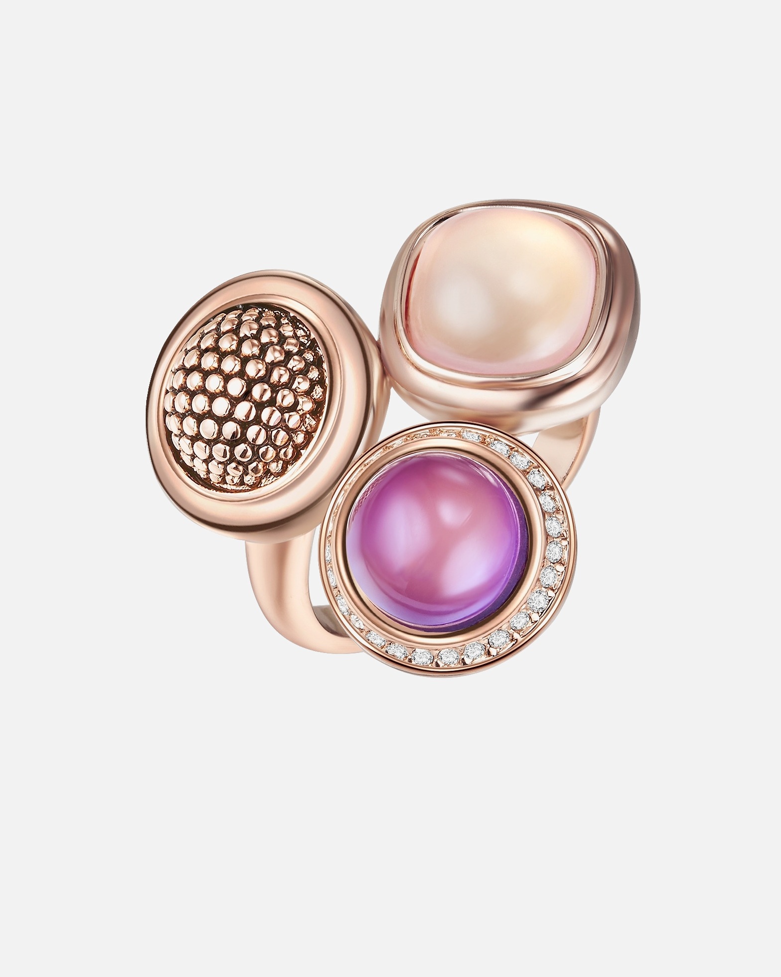 Bague for FemmeLulu & JaneBague Alliage de fer Verre en Or rose50