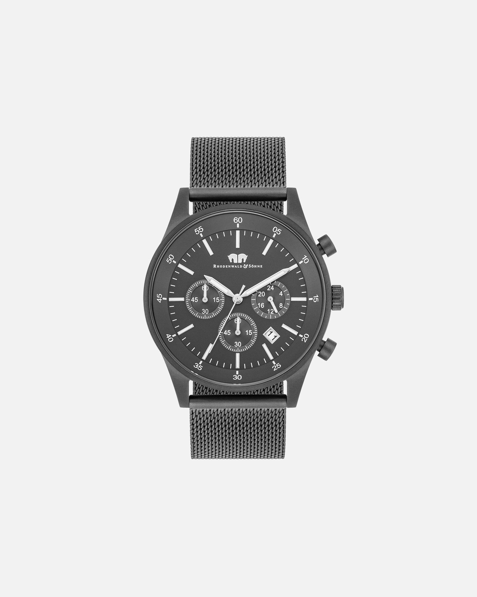 Uhr für Männlich Armband-Uhr Goodwill aus Edelstahl in grau 43,0 mm