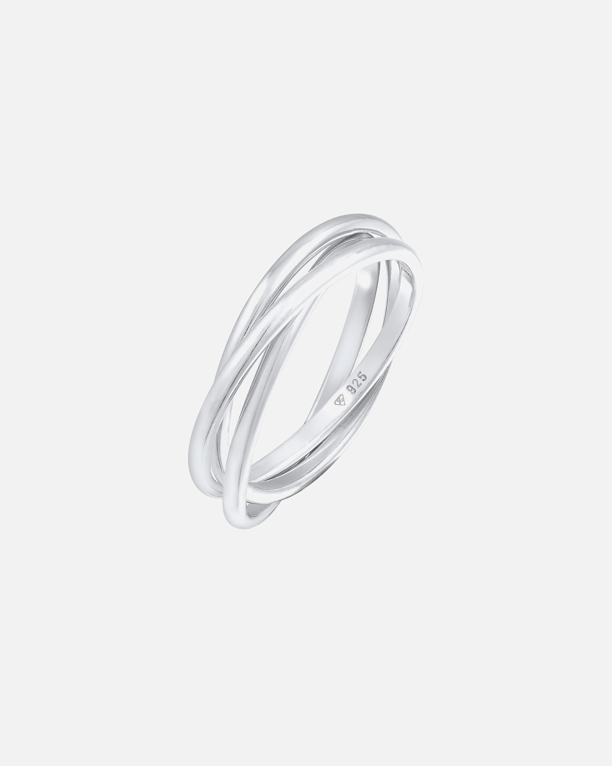 Ring für Weiblich Elli Wickelring Trio Trini Basic 925 Silber 52